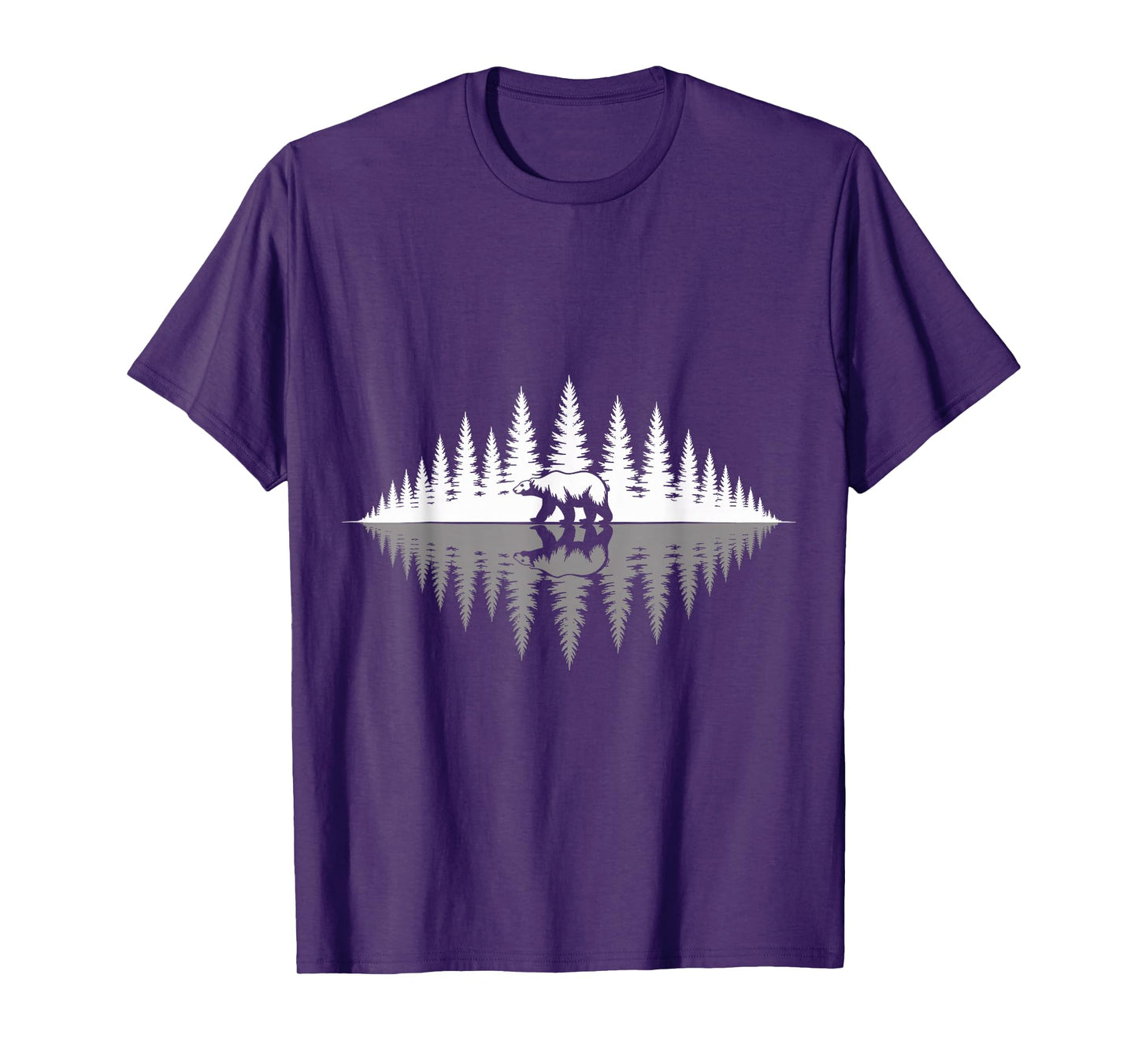 Outdoor Trees Reflection Wildlife Nature Animal Forest Bear T-Shirt