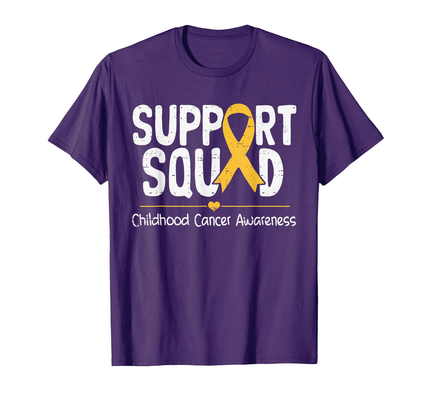 Support Squad Childhood Cancer Awareness Gold Ribbon T-Shirt