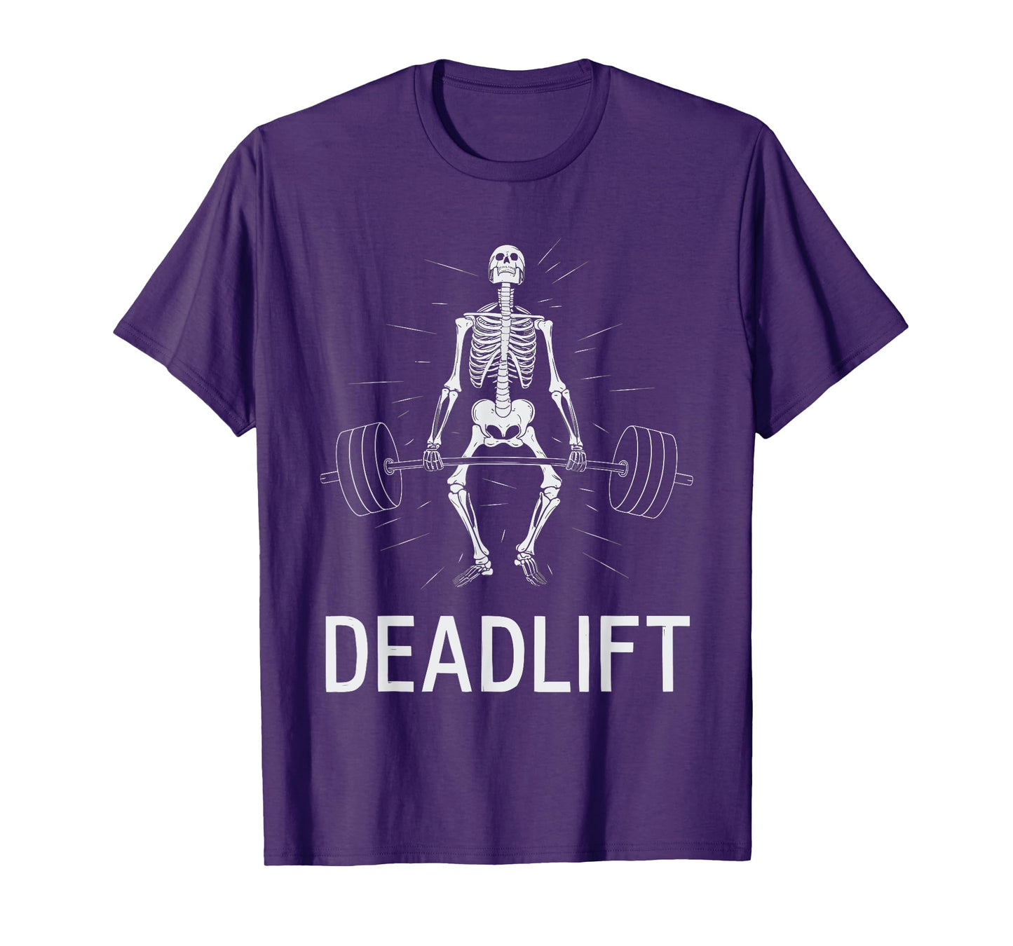 Skeleton Deadlift Spooky Weightlifting Workout T-Shirt
