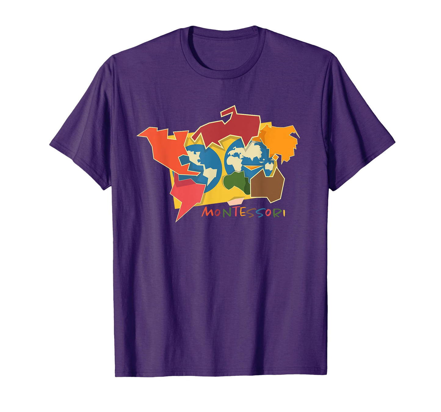 Montessori continent map T-Shirt