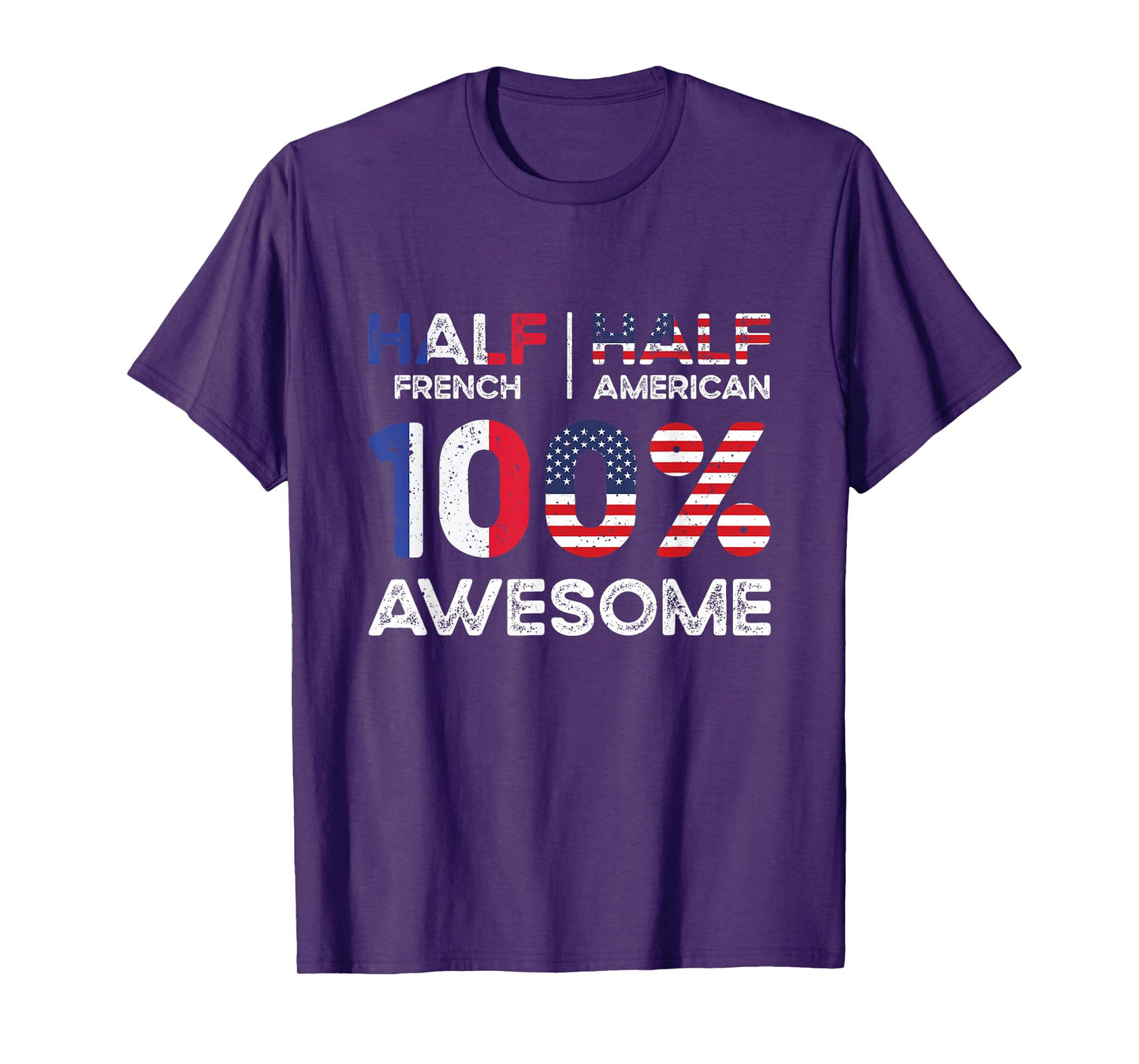 French American Patriot USA Grown France US Flag T-Shirt