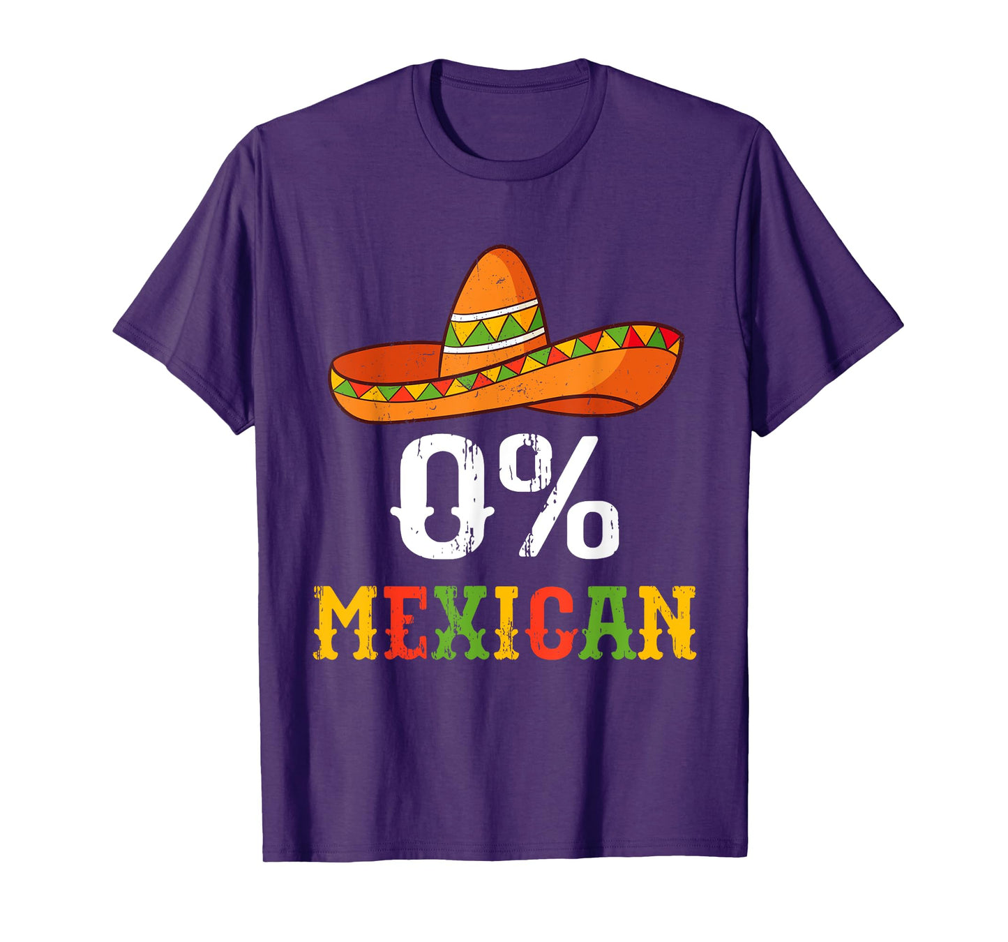 0% Mexican Cinco De Mayo Fiesta Sombrero Funny Men Women Kid T-Shirt