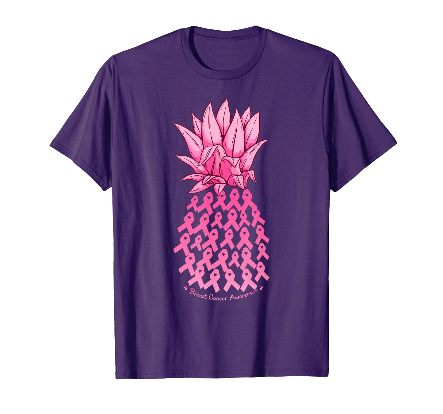 Hawaiian Pineapple & Pink Ribbon Breast Cancer Awareness Day T-Shirt