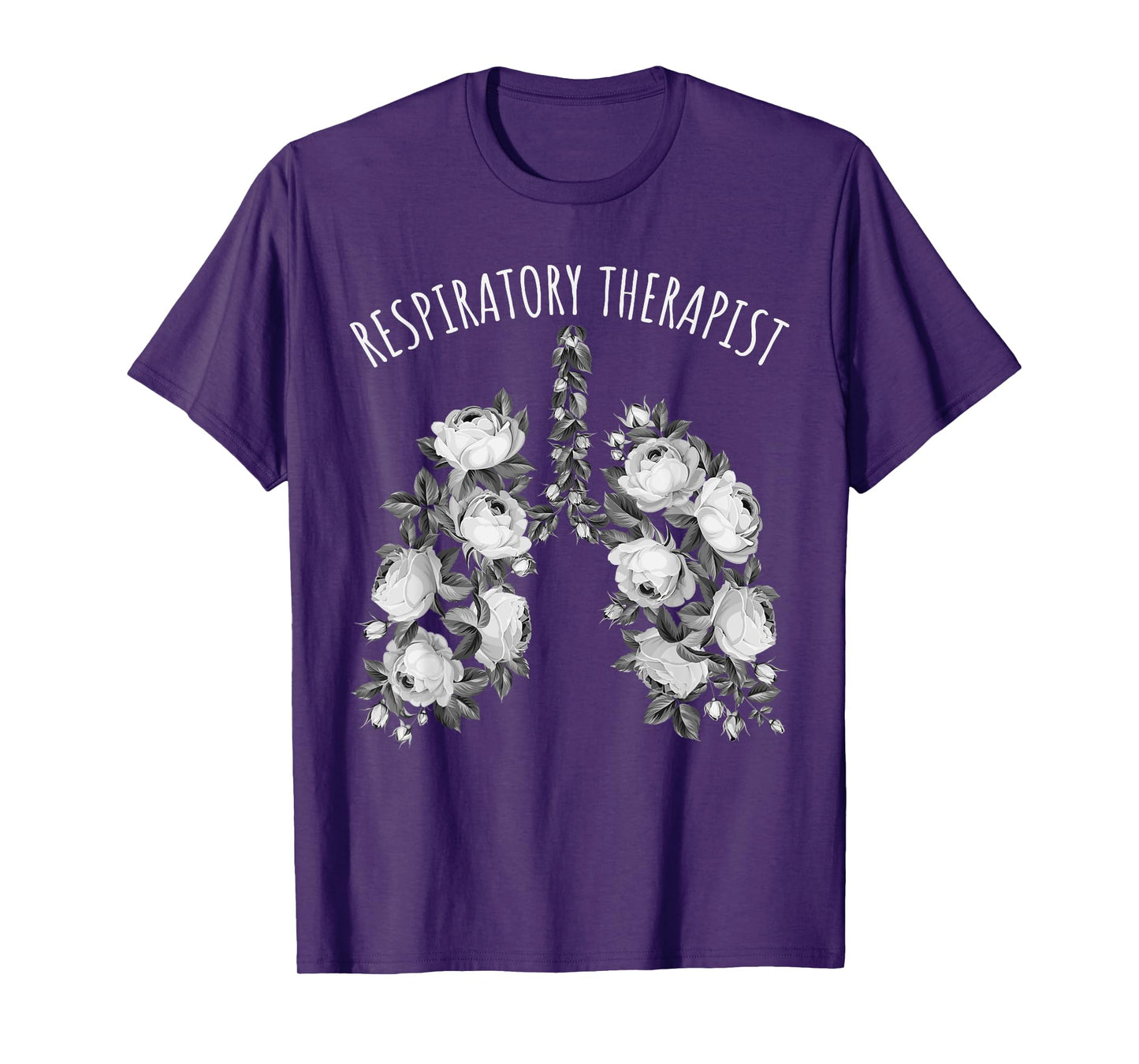 Respiratory Therapist Valentines Artistic Flowers T-Shirt
