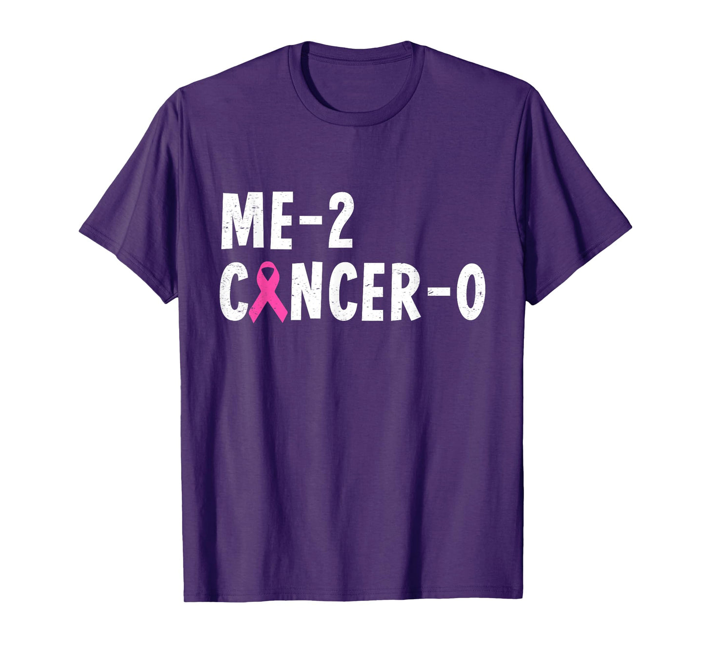 Me 2 Cancer 0 Pink Ribbon Breast Cancer Awareness T-Shirt