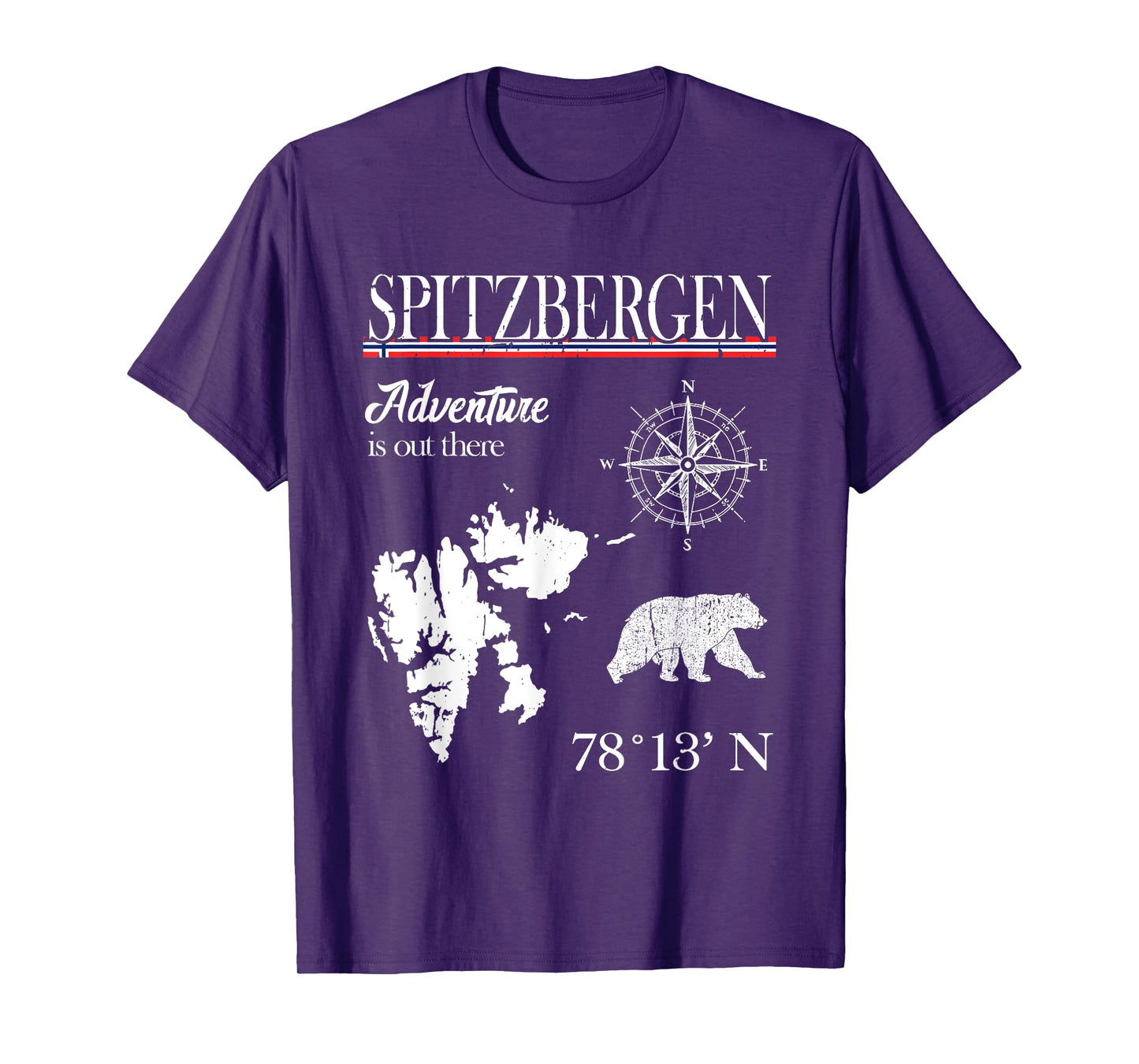 Spitzbergen Svalbard - Adventure Is Out There - Norway Flag T-Shirt