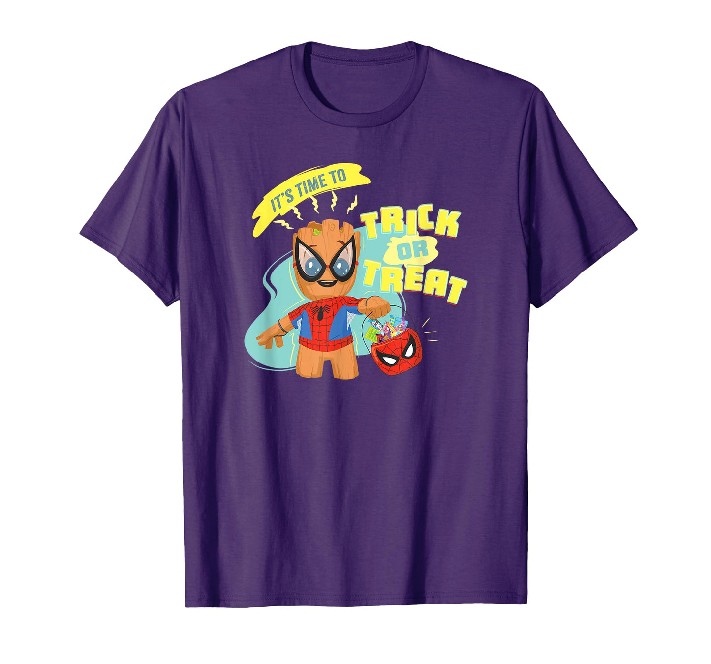 Marvel Groot in Spider-Man Costume Trick or Treat Halloween T-Shirt