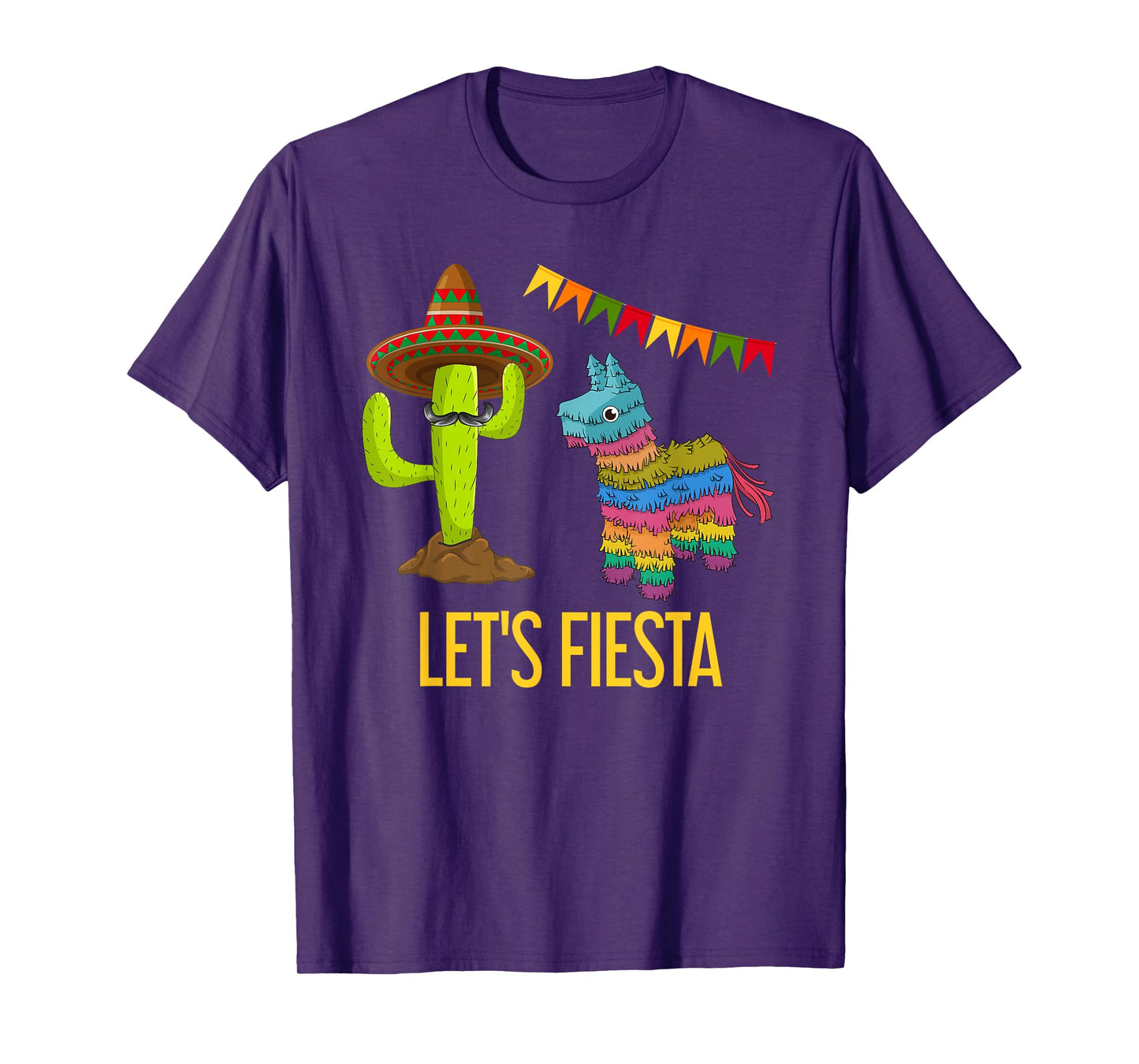 Lets Fiesta Funny Mexican Party Pinata Cactus Cinco De Mayo T-Shirt