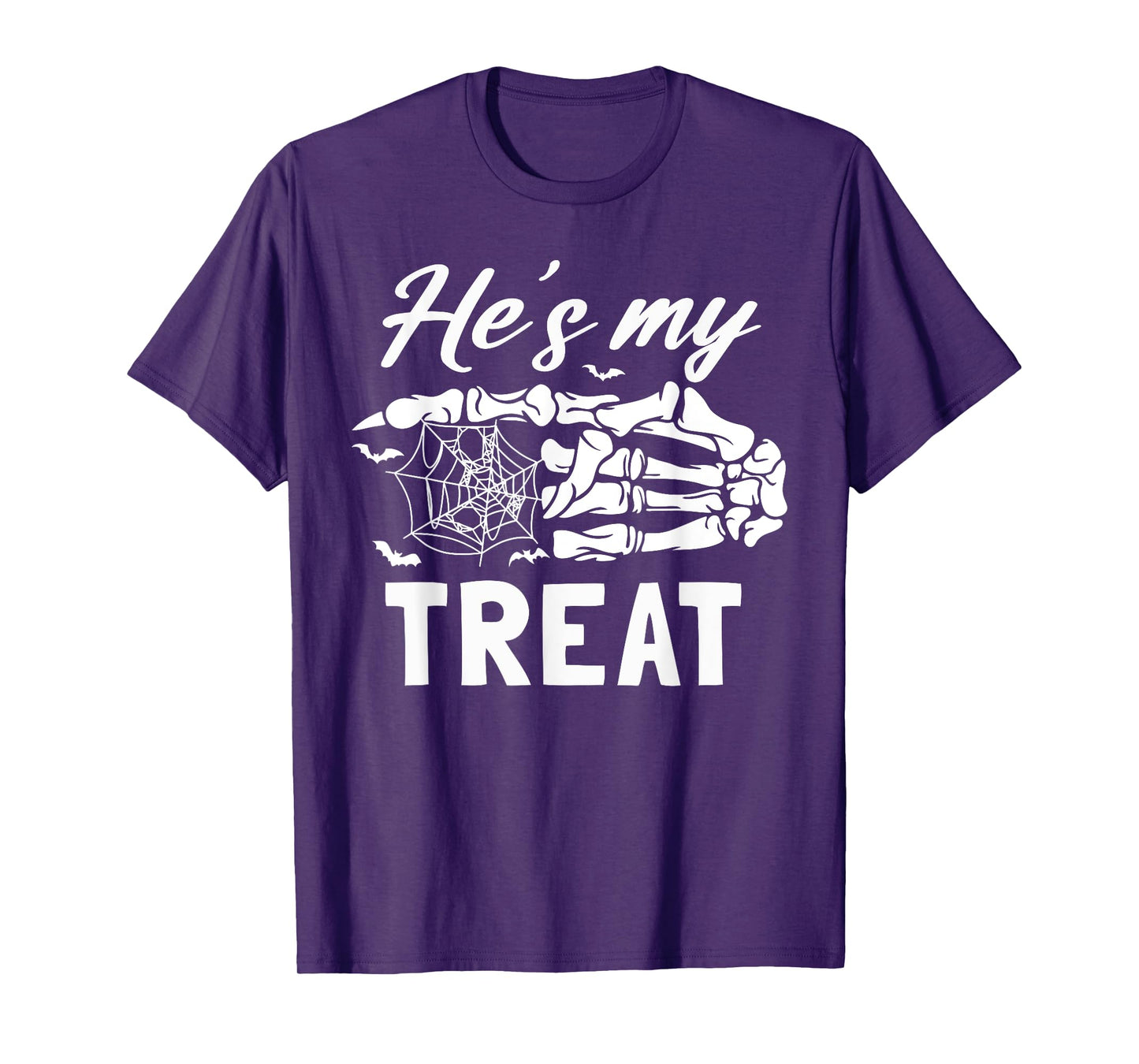 He's My Treat Skeleton Hand Funny Halloween Costume Couples T-Shirt