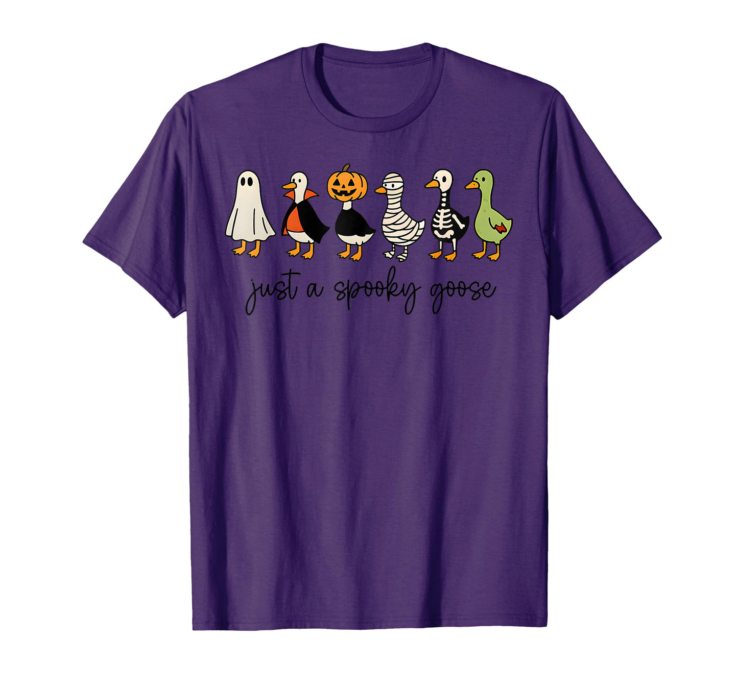 Just A Spooky Goose Halloween Silly Goose Funny Halloween T-Shirt