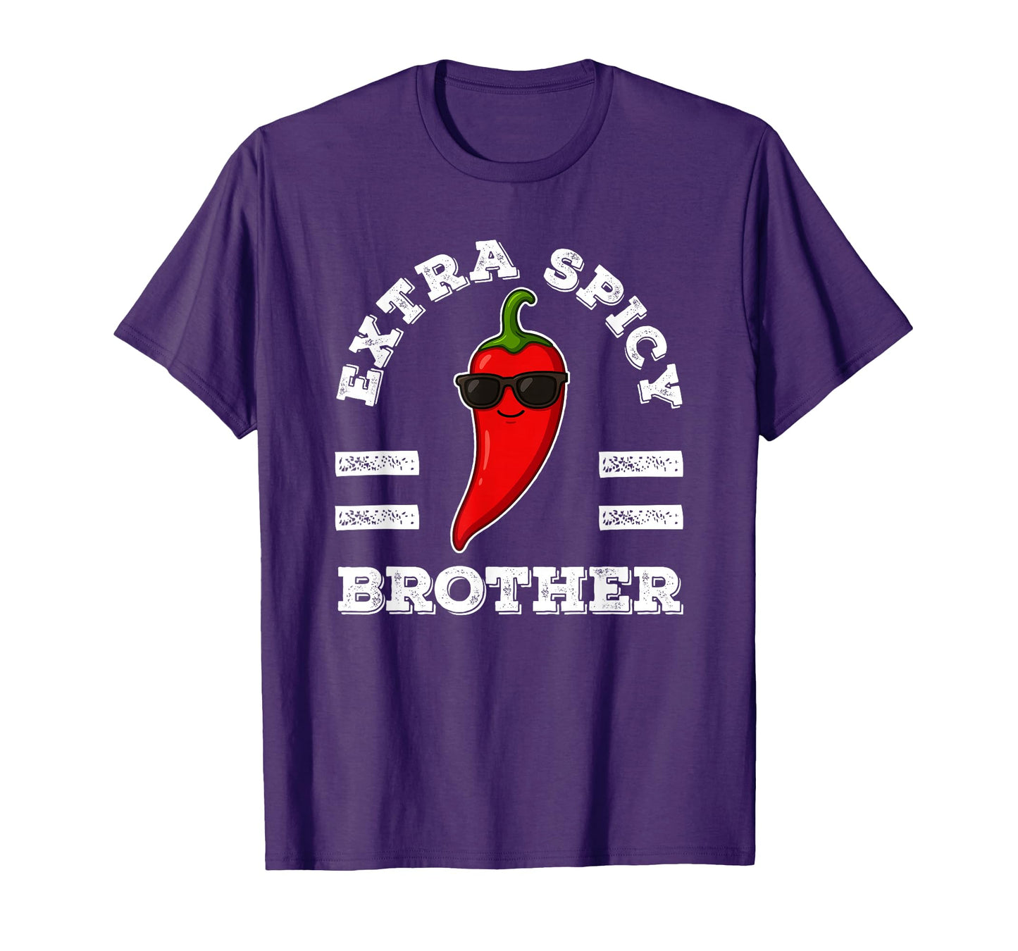Mens Extra Spicy Brother Foodie Humor Hot Chili Pepper Pun T-Shirt