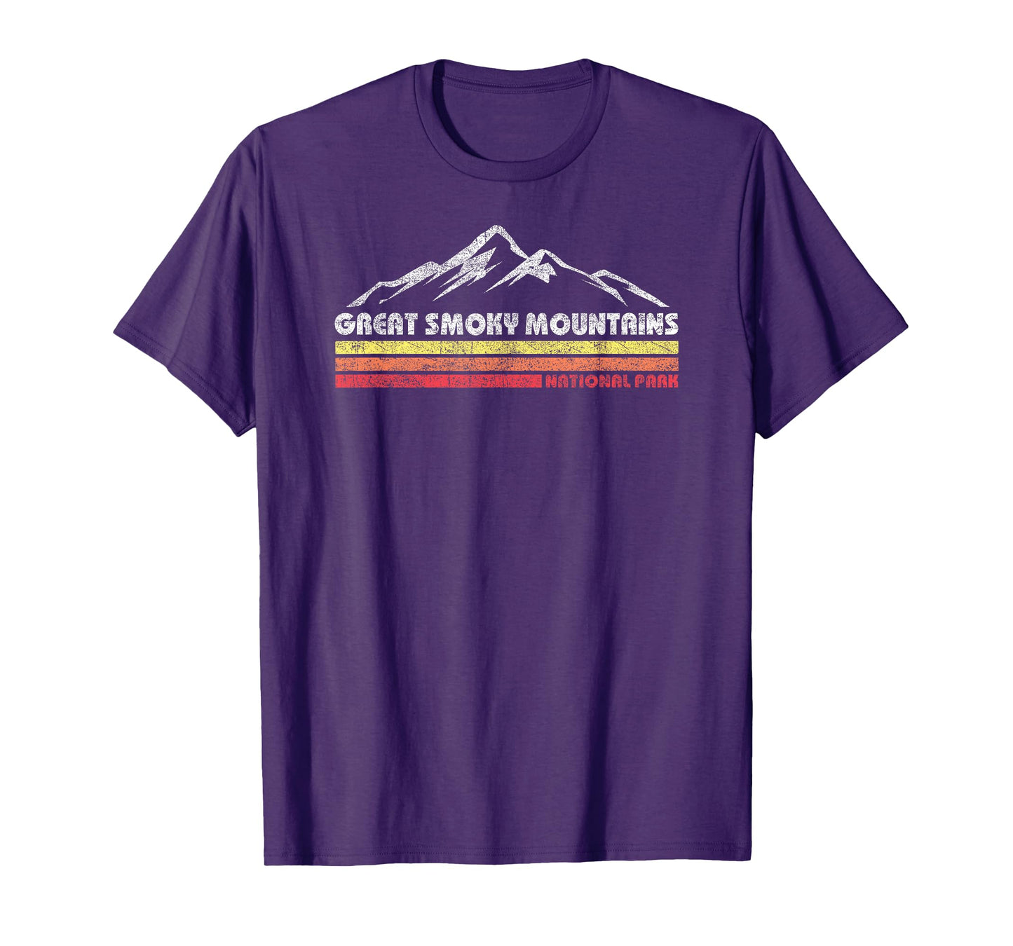 Retro Great Smoky Mountains National Park Mens Womens Hiking T-Shirt