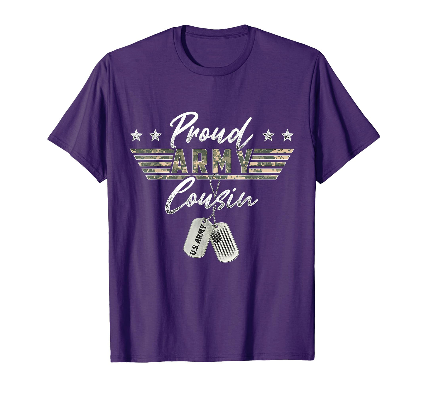 Proud U.S. Army & Military Family Military Gift Proud Army Cousin American Veteran Military T-Shirt