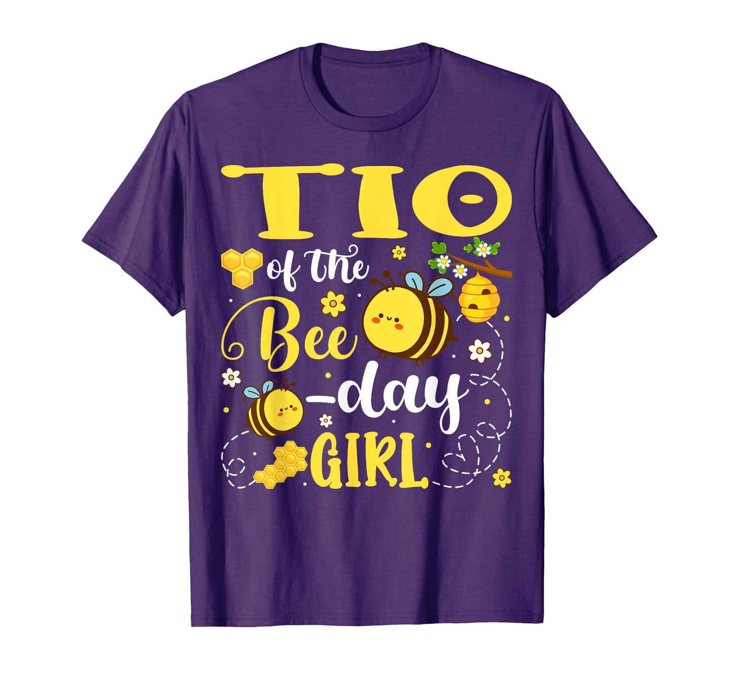 Tio of The Bee-Day Girl Birthday Party Matching Family T-Shirt