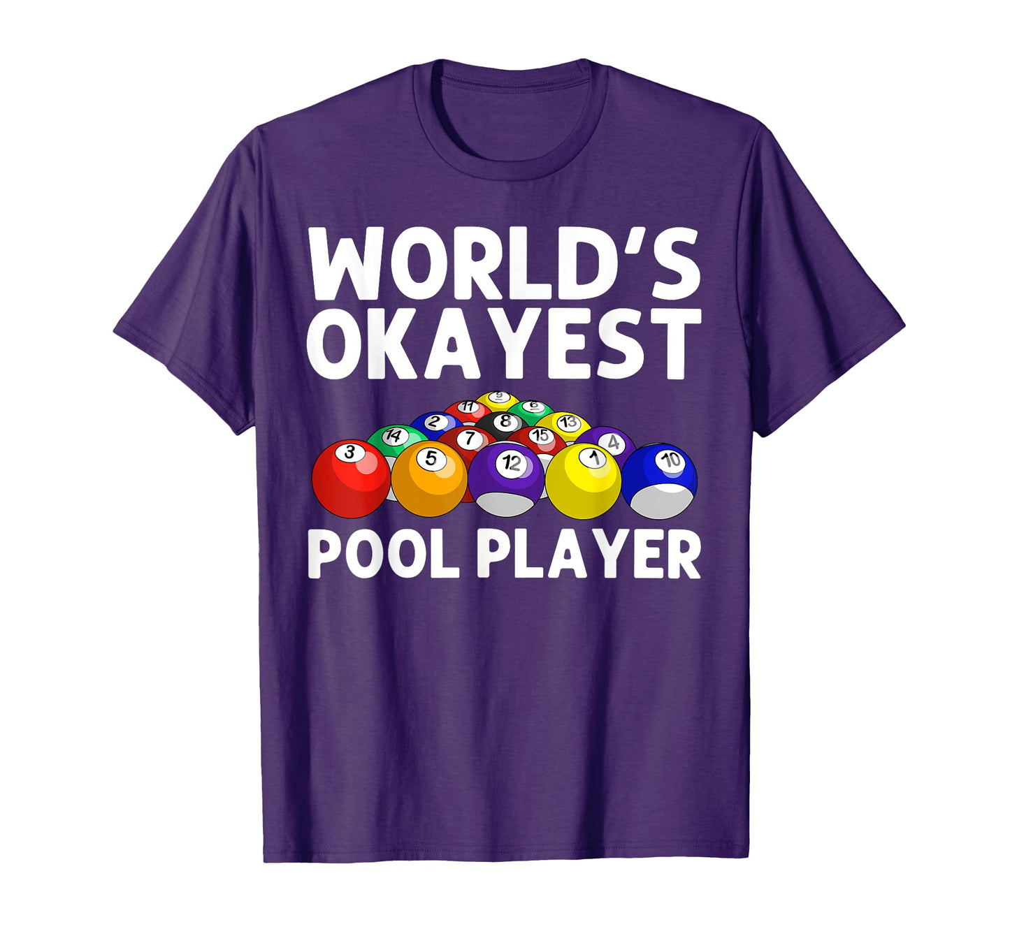Funny Billiards Art For Men Women Billiard Lover Pool Player T-Shirt