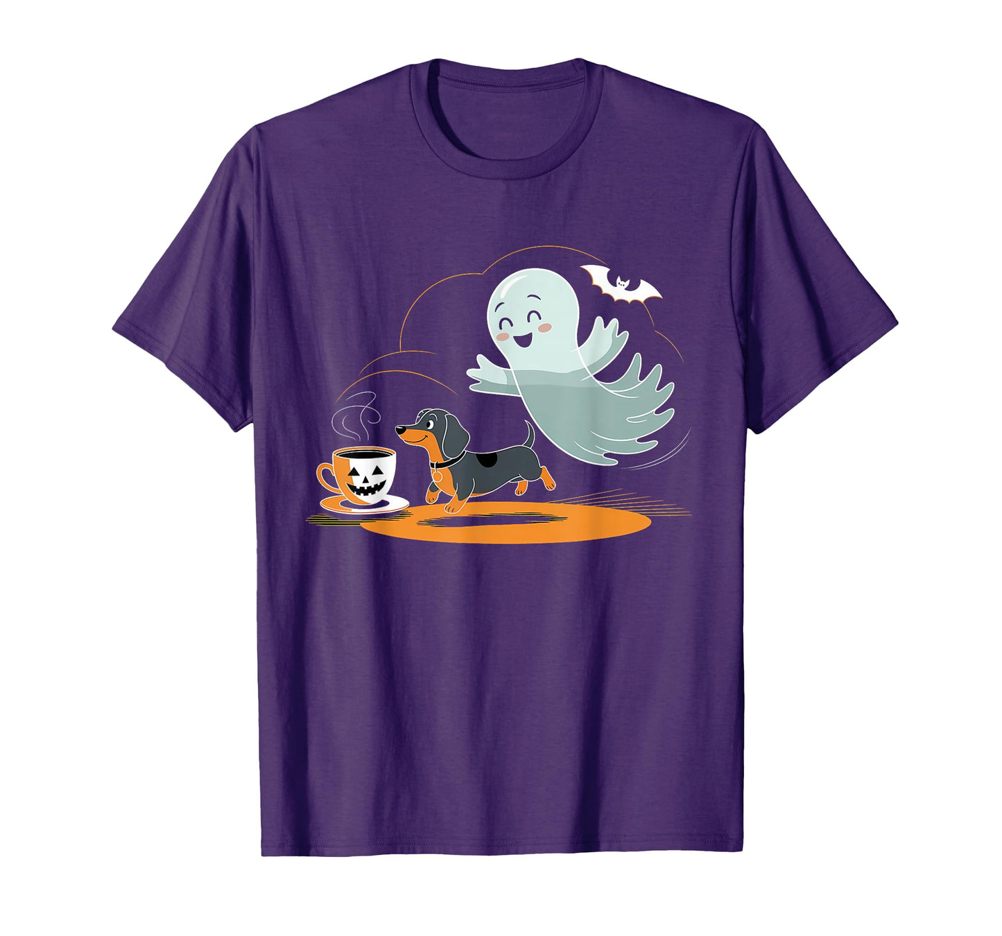 Ghost Dachshund Halloween Spooky Season Weenie Dog T-Shirt