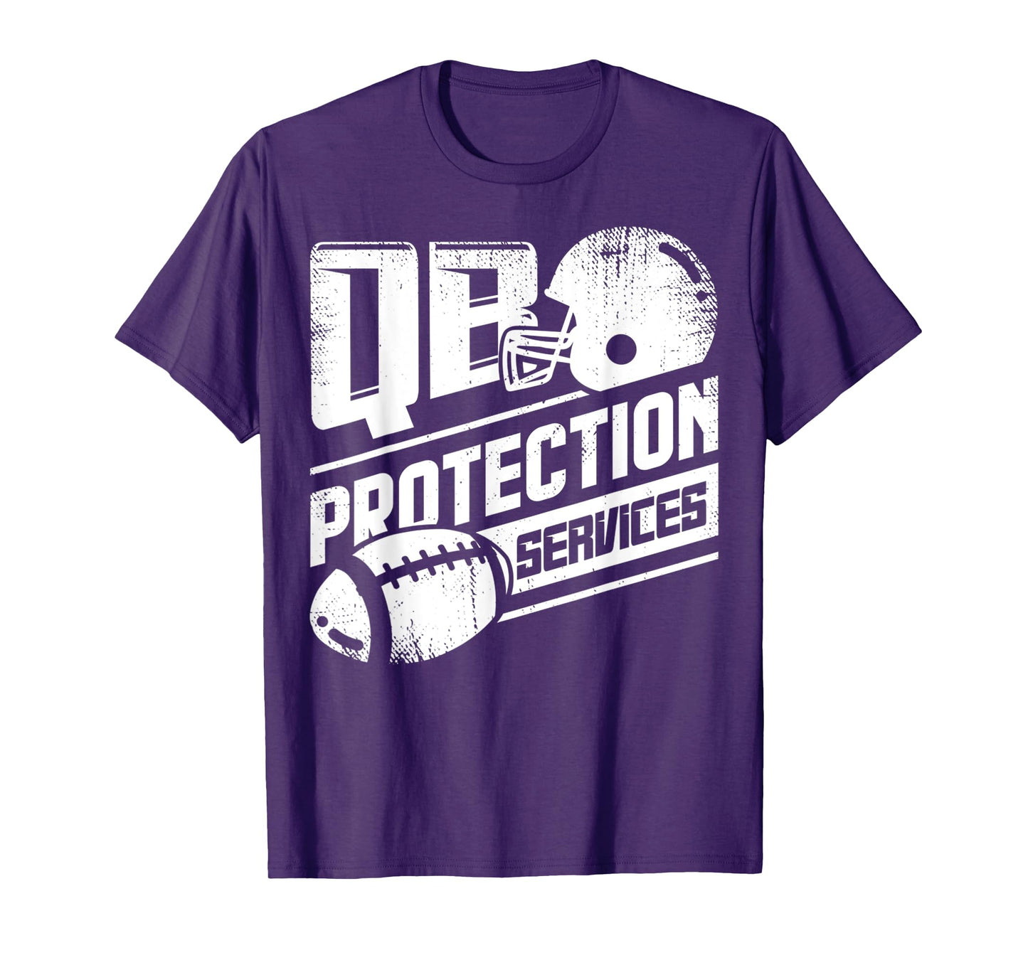 Funny Offensive Linemen Quarterback QB Protection Services T-Shirt