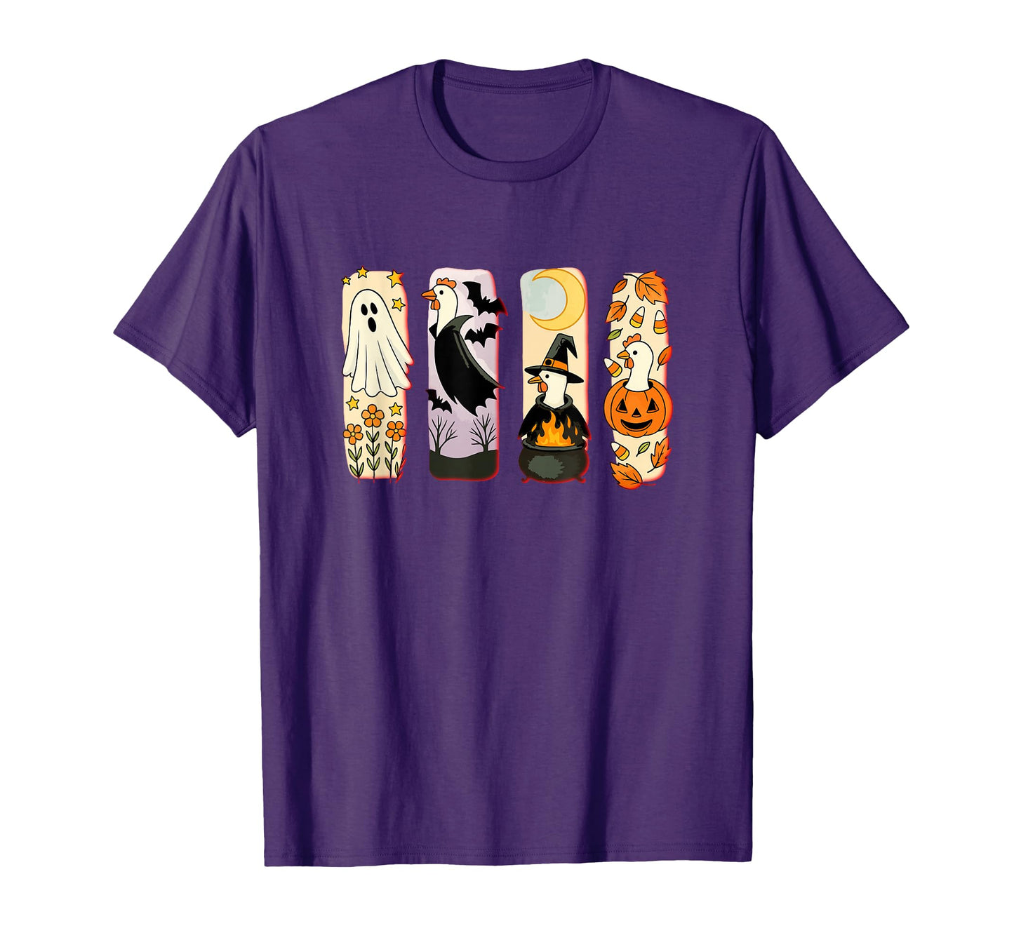 Halloween Collection Chickens Cosplay Witch Carved Pumpkin T-Shirt