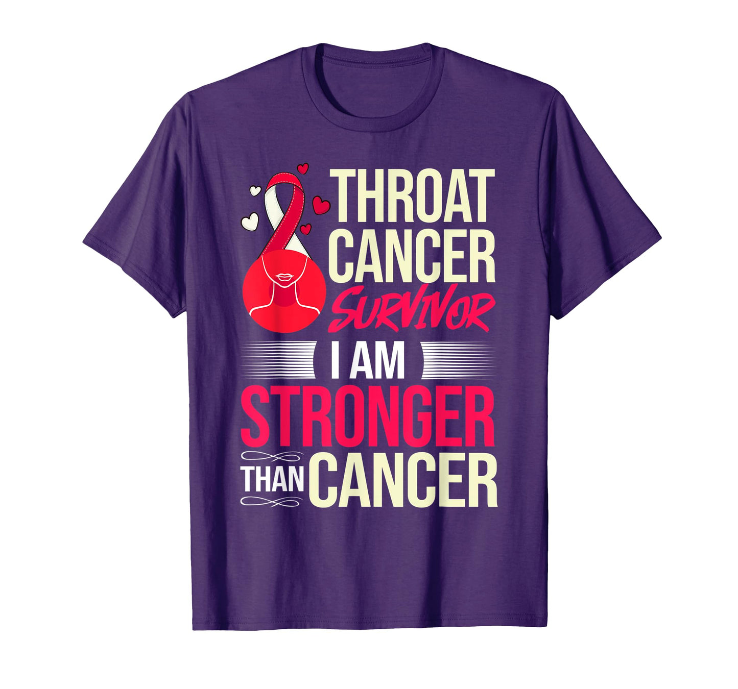 Head and Neck Throat Cancer Ribbon Survivor T-Shirt