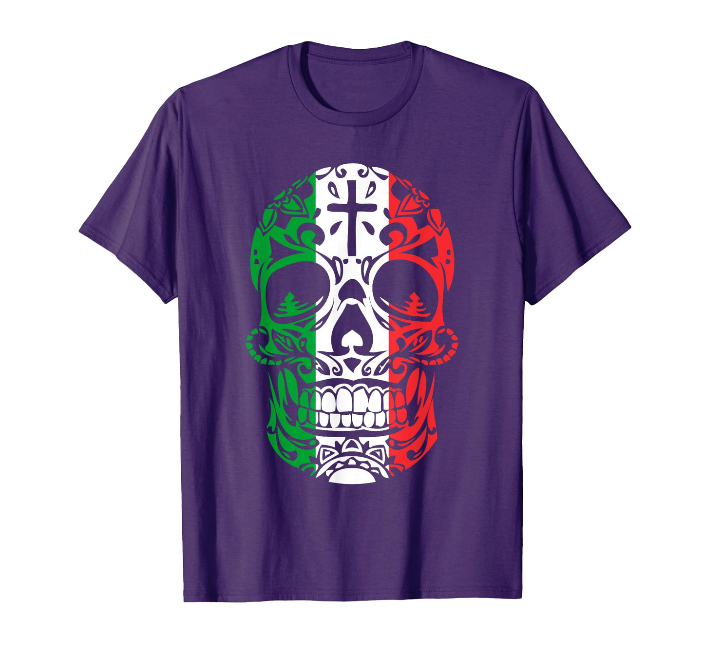 Mexican Pride Shirt: Mexican Flag Skull Day of the Dead Tee T-Shirt