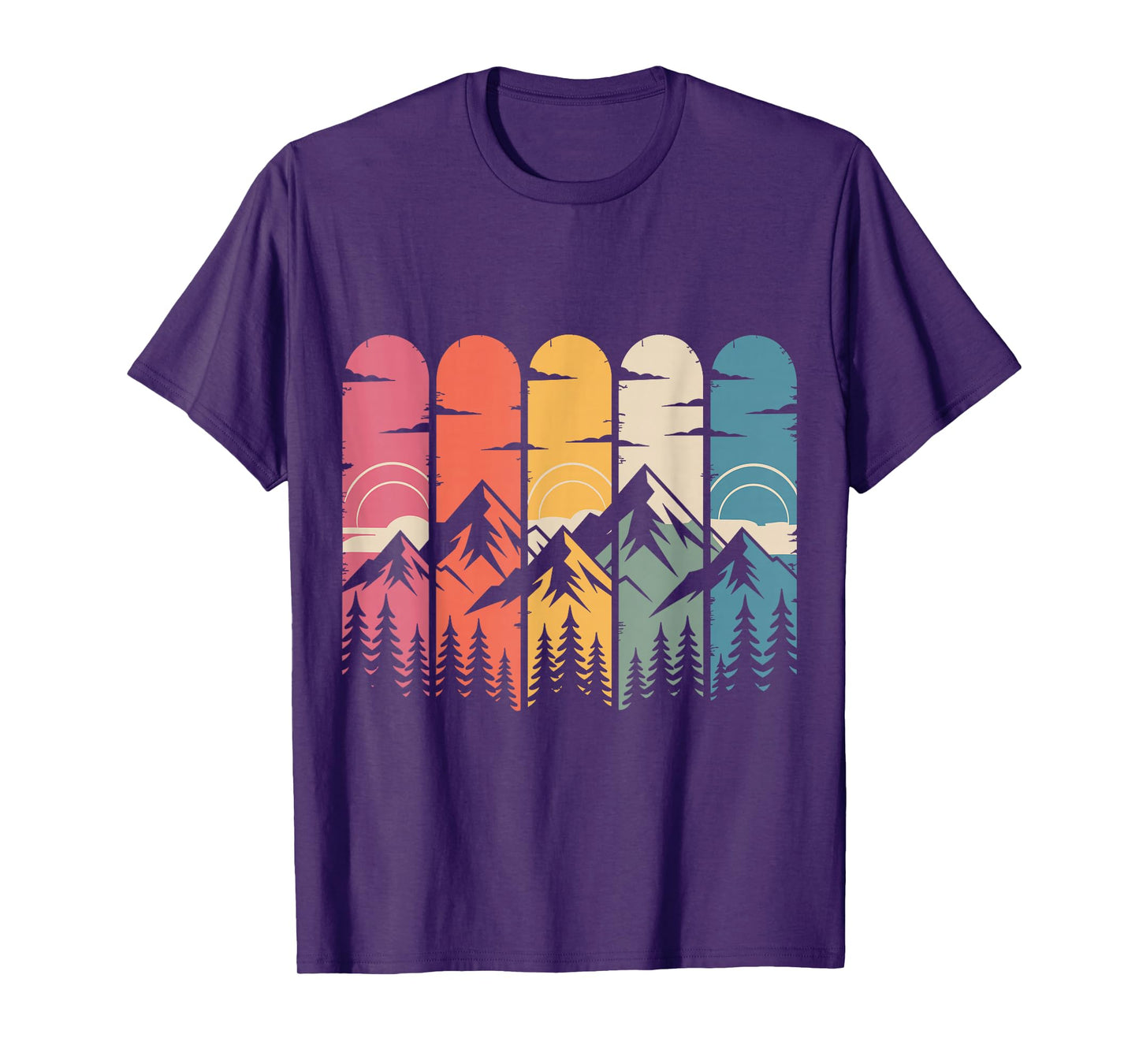 Outdoors Wildlife Forest Mountain Hiking Sunset Nature Trees T-Shirt
