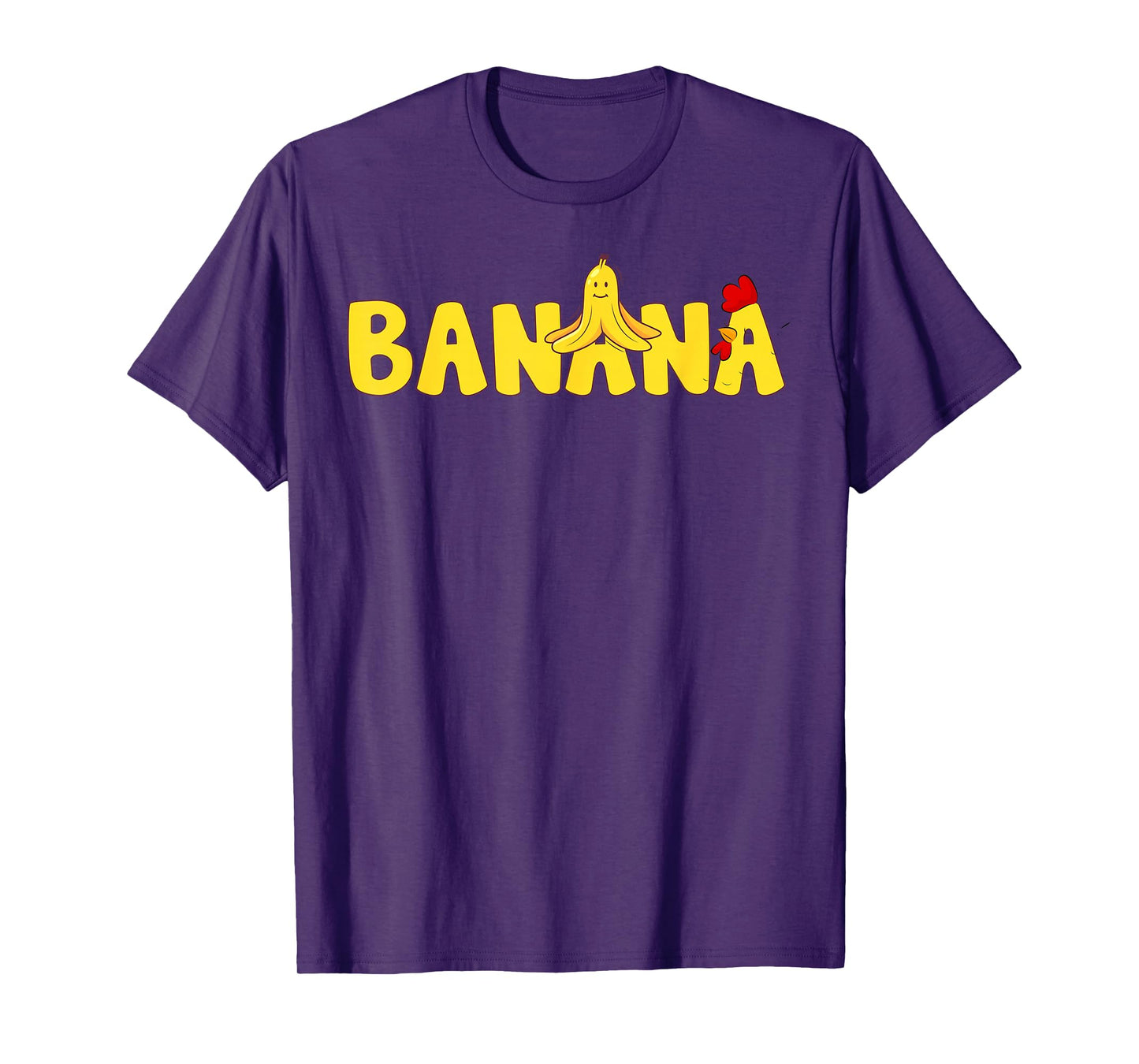 Funny Chicken & Banana Halloween Couples Family Costume 2025 T-Shirt