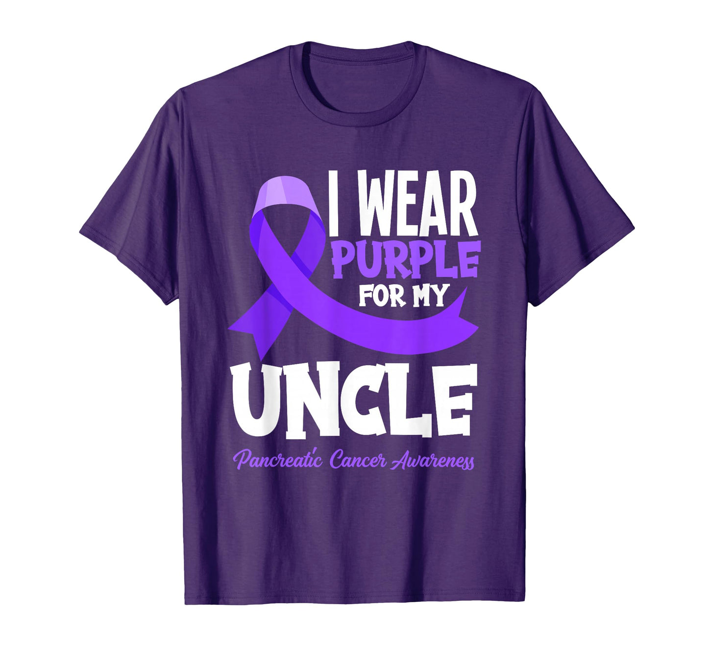 I Wear Purple For My Uncle Pancreatic Cancer Awareness T-Shirt