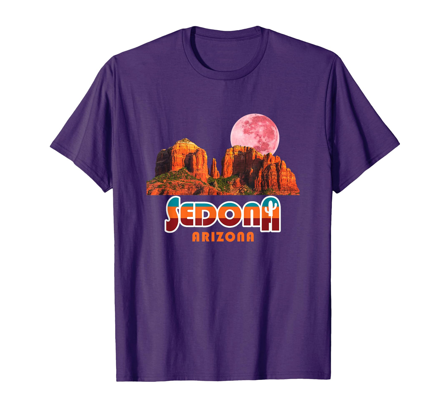 Cathedral Rock Sedona Arizona Vintage Retro Travel Hiking T-Shirt