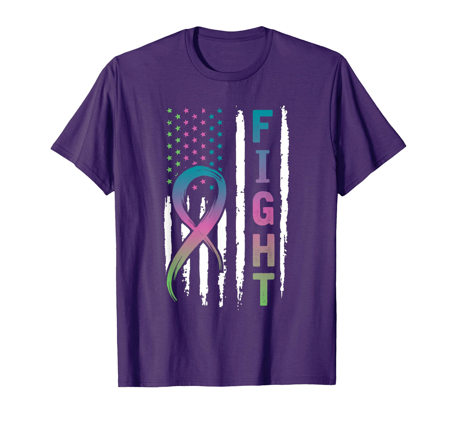 Distressed American Flag Metastatic Breast Cancer T-Shirt T-Shirt for Women Men
