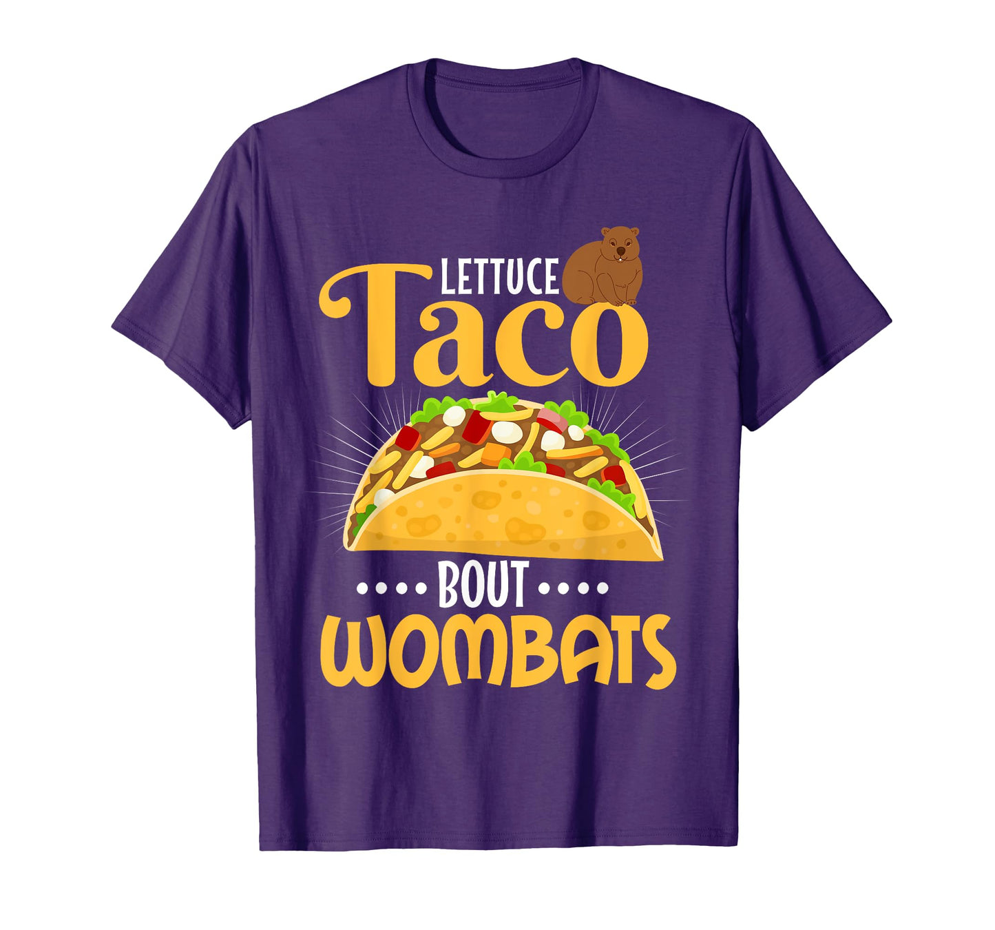 Wombat Shirt Funny Taco Pun Animal Wombat Lover T-Shirt