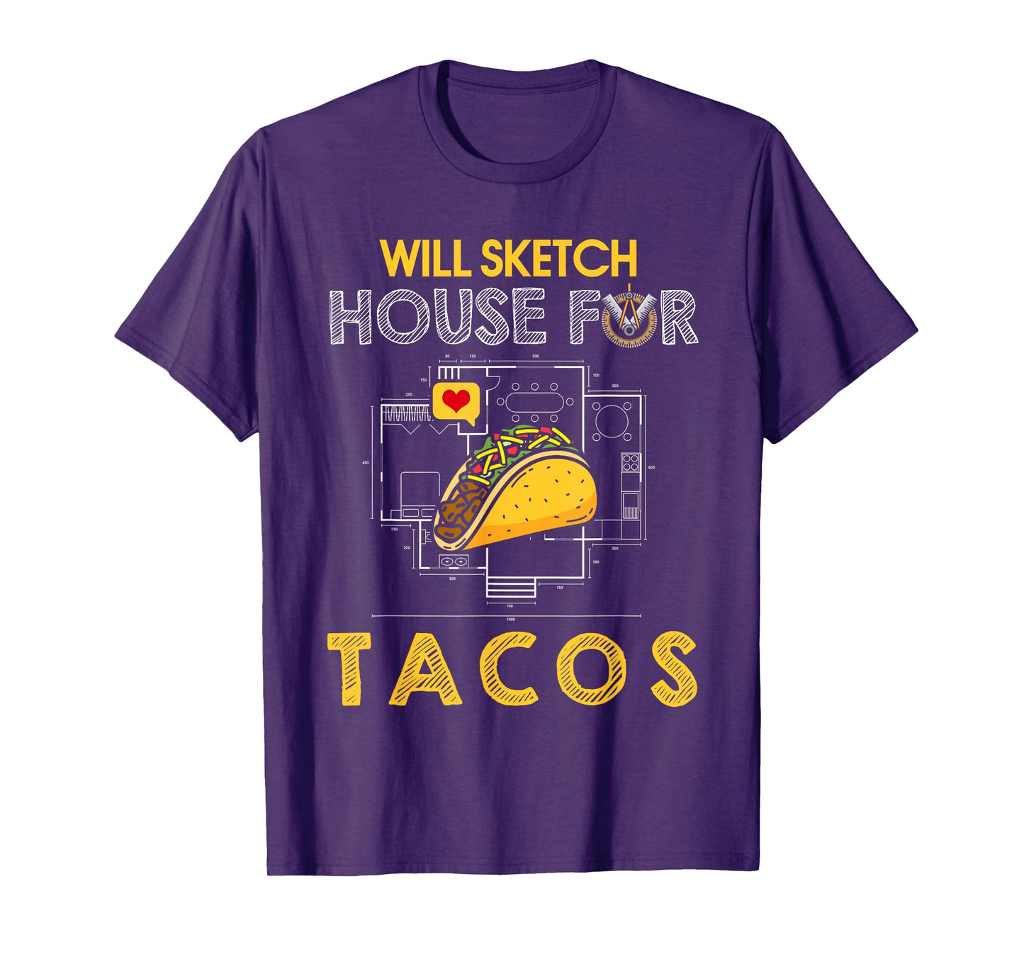 Architect Taco Shirt Architecture Taco Lover Architect Gift T-Shirt