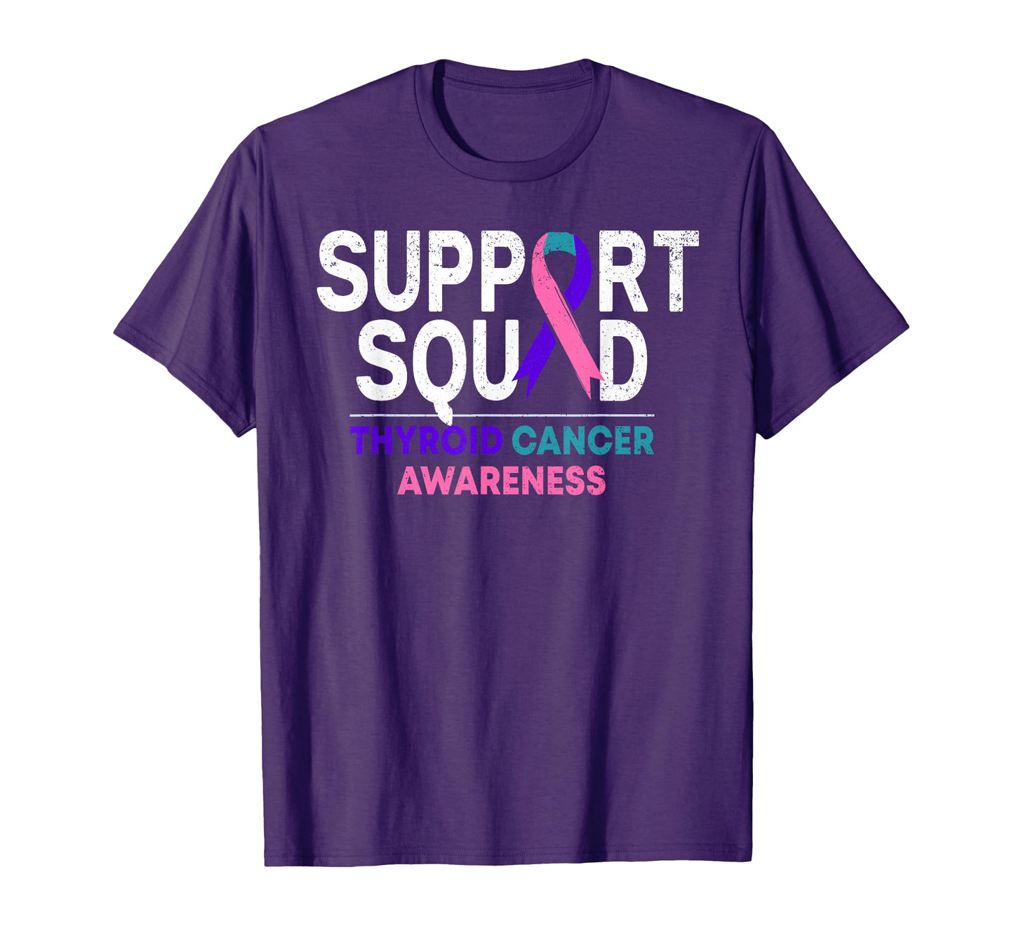 Support Squad Thyroid Cancer Awareness Month Ribbon Family T-Shirt