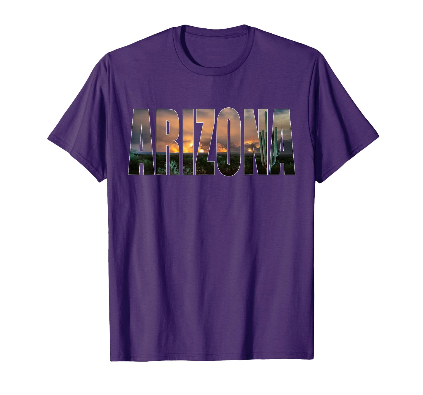 Arizona Photo Landscape Cactus Dessert Mountains Nature T-Shirt