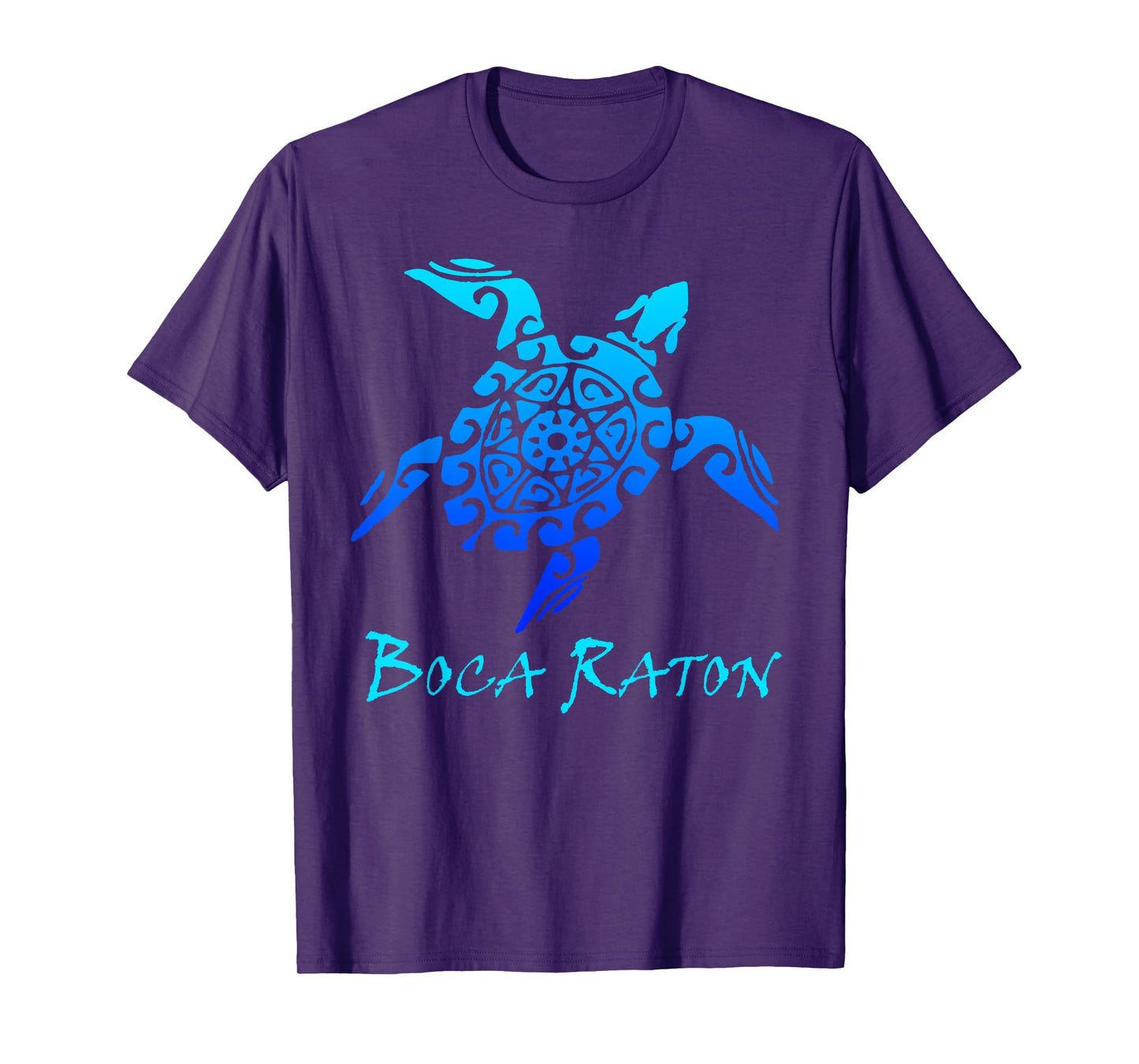 Boca Raton, Florida Vintage Retro Tribal Sea Turtle Vacation T-Shirt