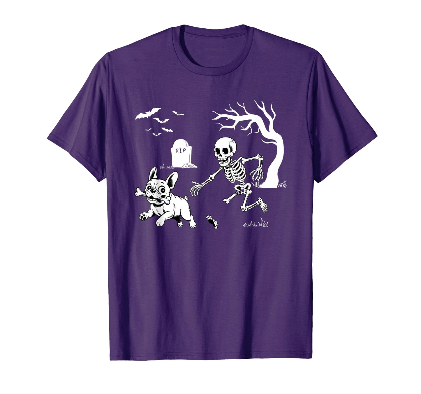 Halloween French Bulldog, Funny Skeleton Dog Halloween T-Shirt
