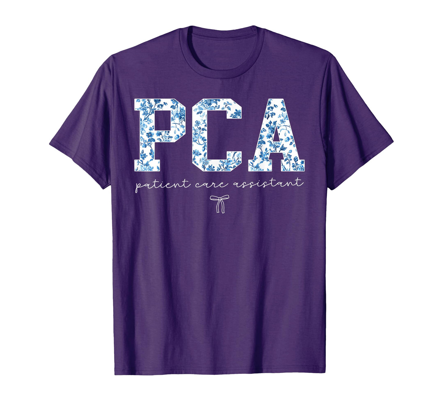 Floral Patient Care Assistant PCA Healthcare Worker Nursing T-Shirt