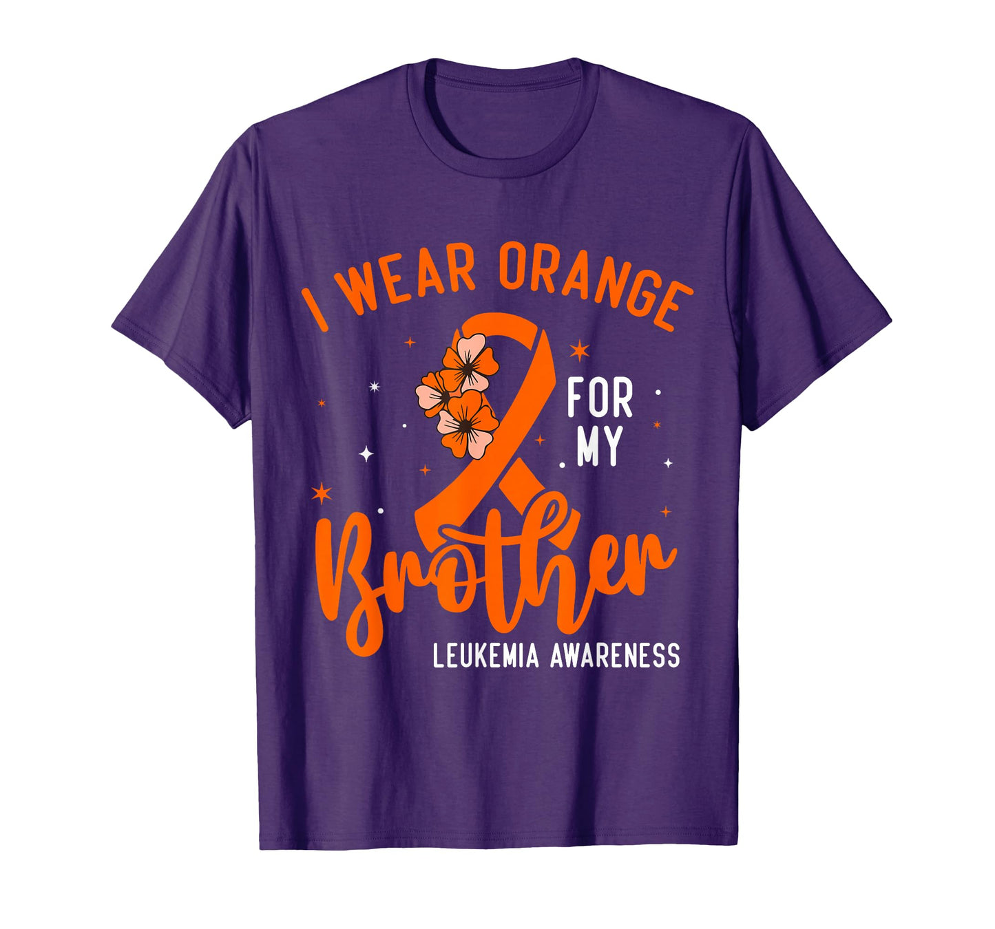 I Wear Orange For My Brother Leukemia Cancer Awareness T-Shirt