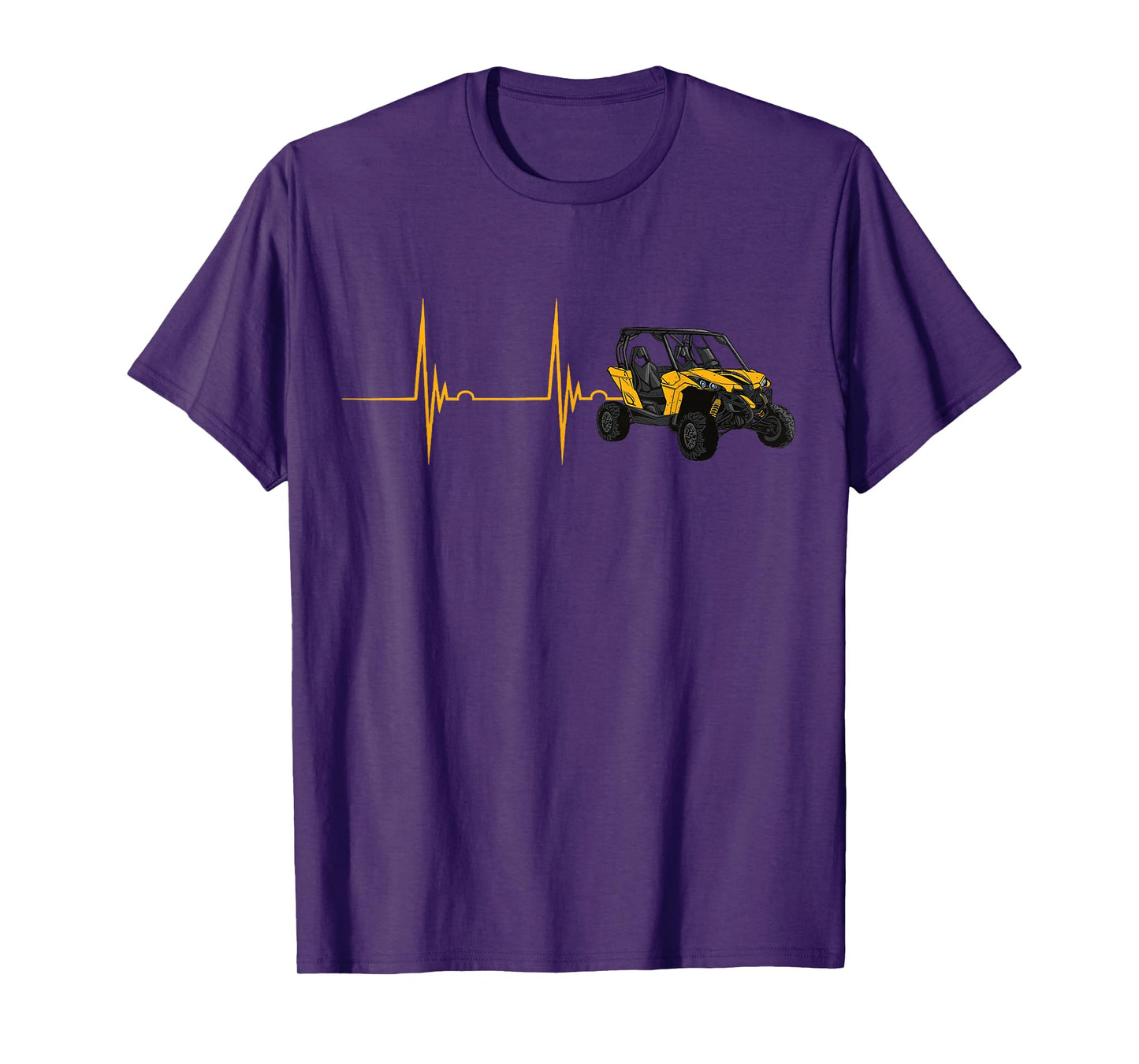 SXS All-Terrain Vehicle Heartbeat ECG Pulse ATV Quad Bike T-Shirt
