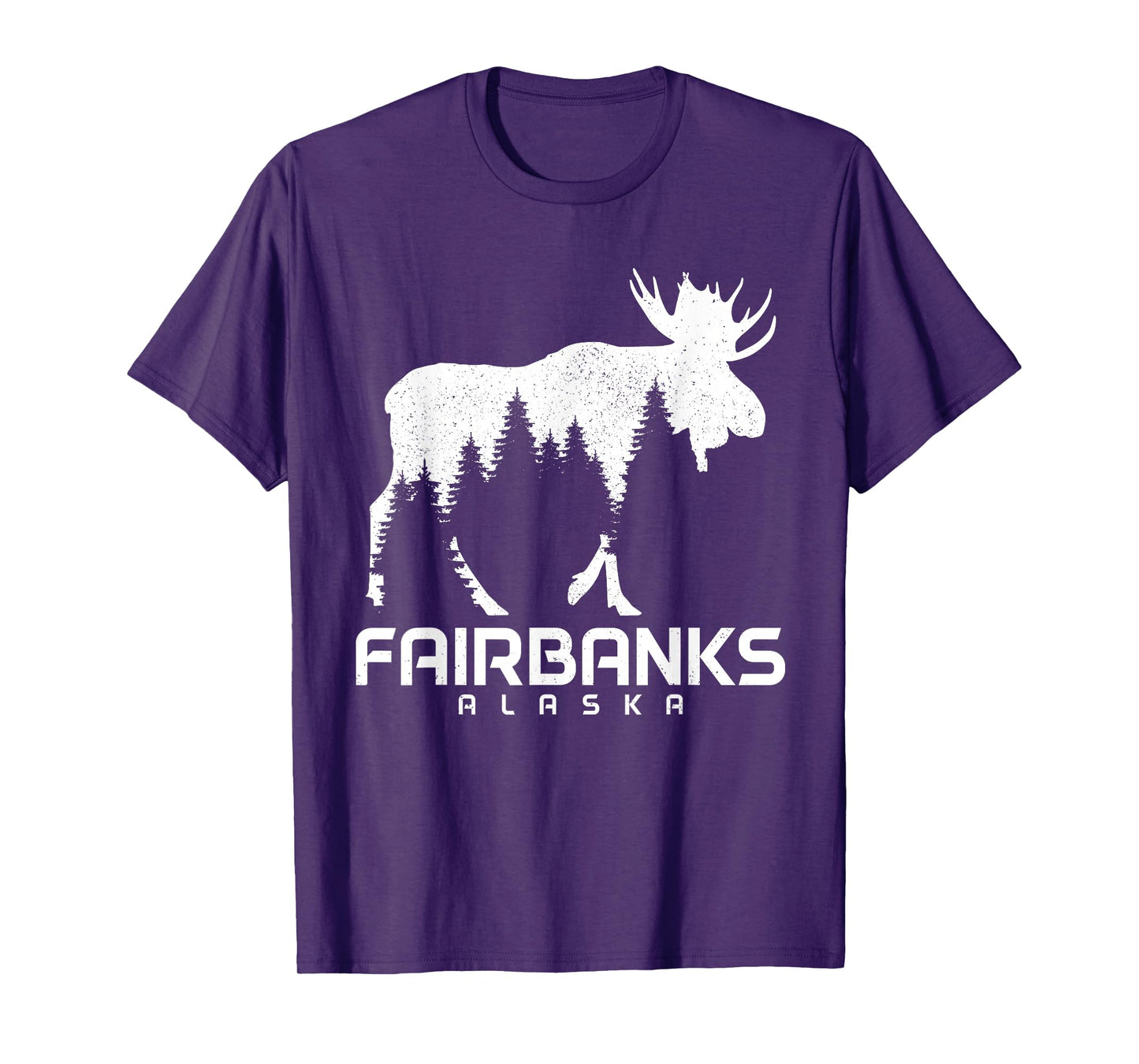 Fairbanks Alaska Vintage Pride Souvenir Moose Nature T-Shirt