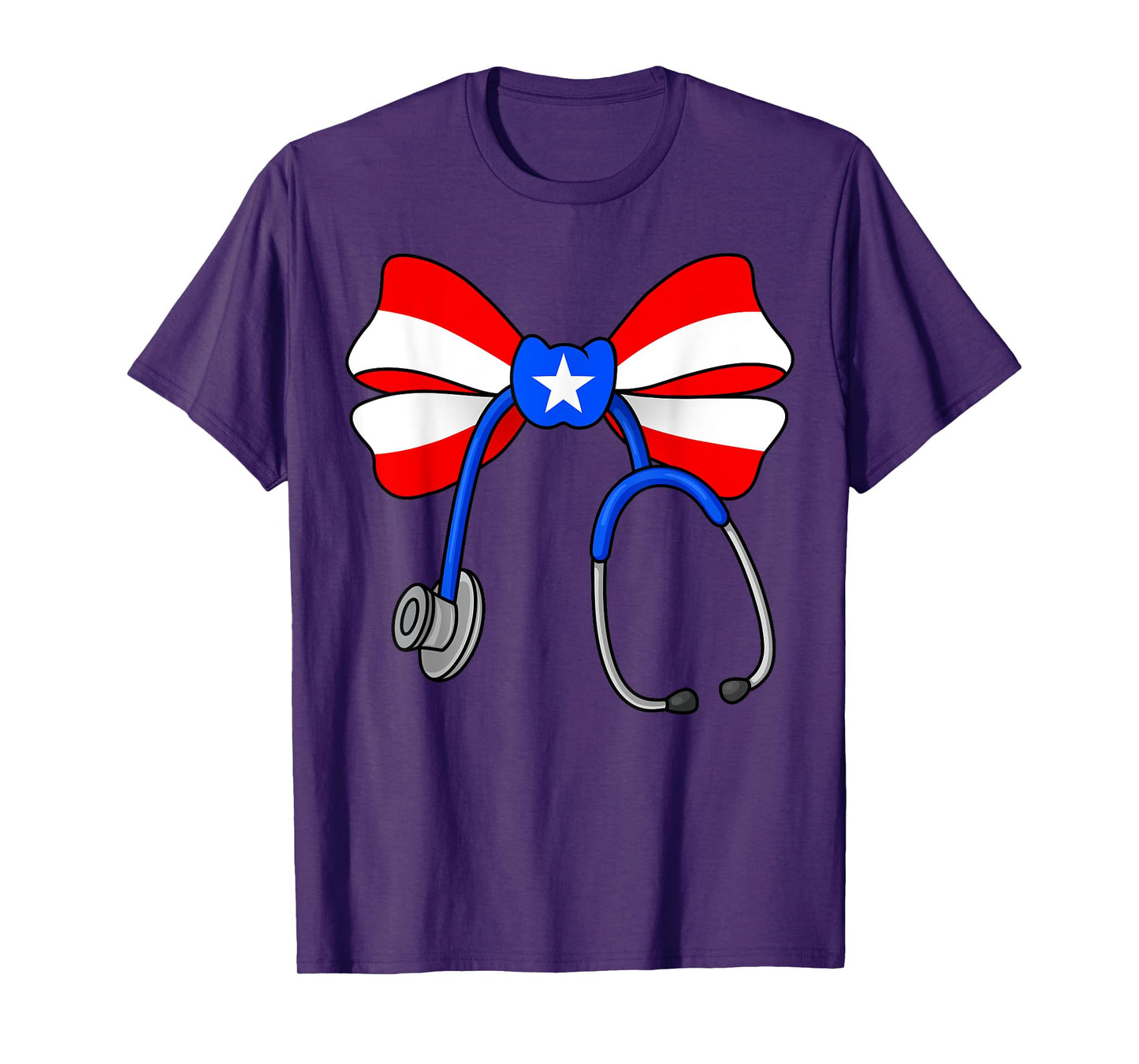 Boricua Coquette Nurse Bow Puerto Rico Flag Boricua Nurse T-Shirt