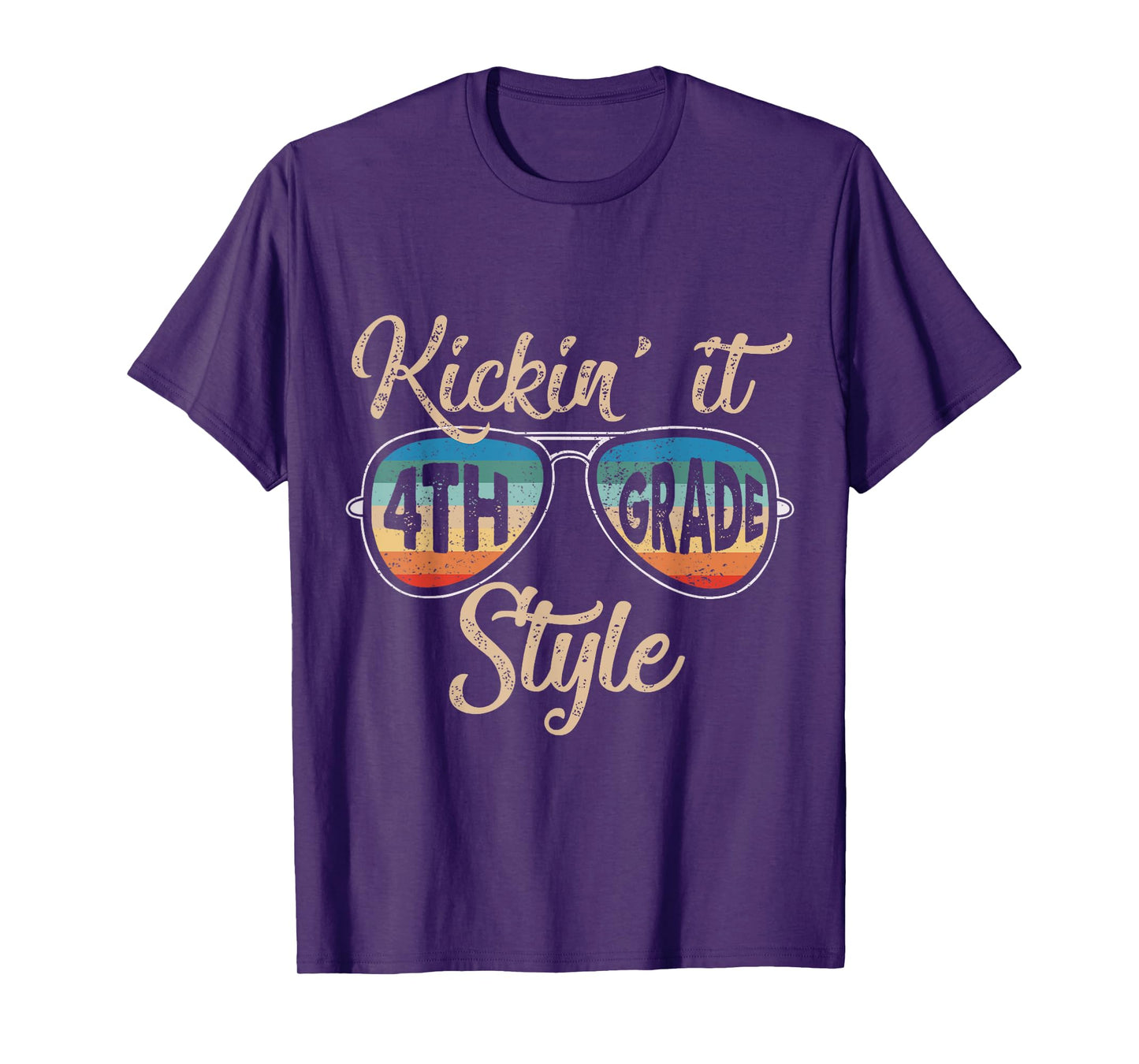 Kickin' It 4th Grade Style Back To School Elementary Teacher T-Shirt