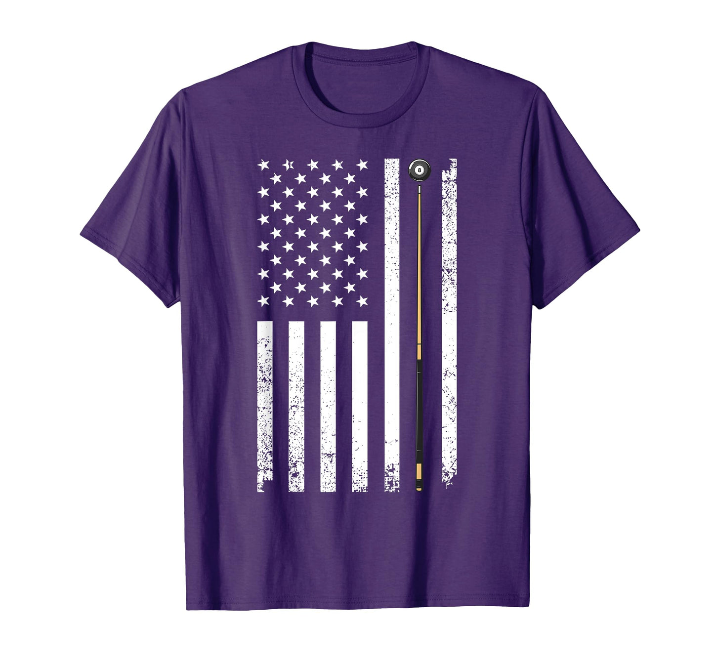 Funny US Flag Billiards Design For Men Women Billiard Player T-Shirt