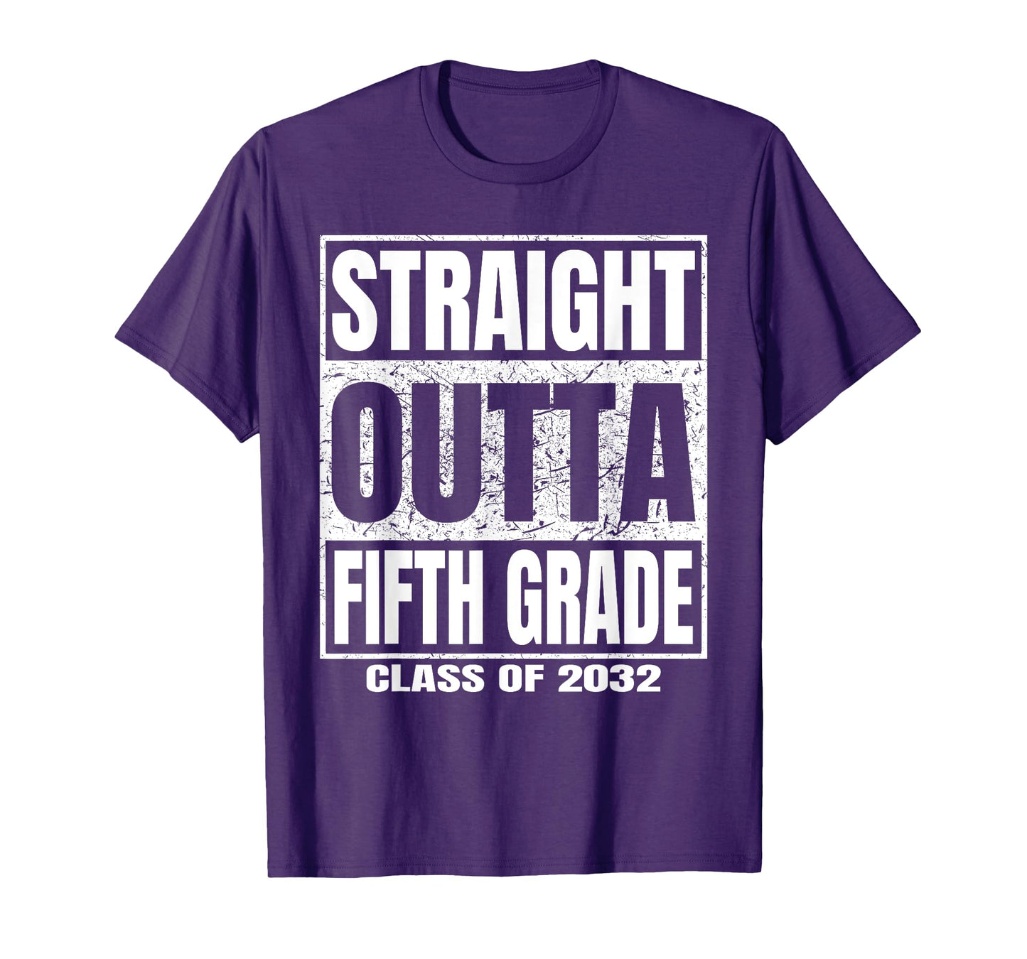Straight Outta Fifth Grade Graduation Class 2032 5th Grade T-Shirt