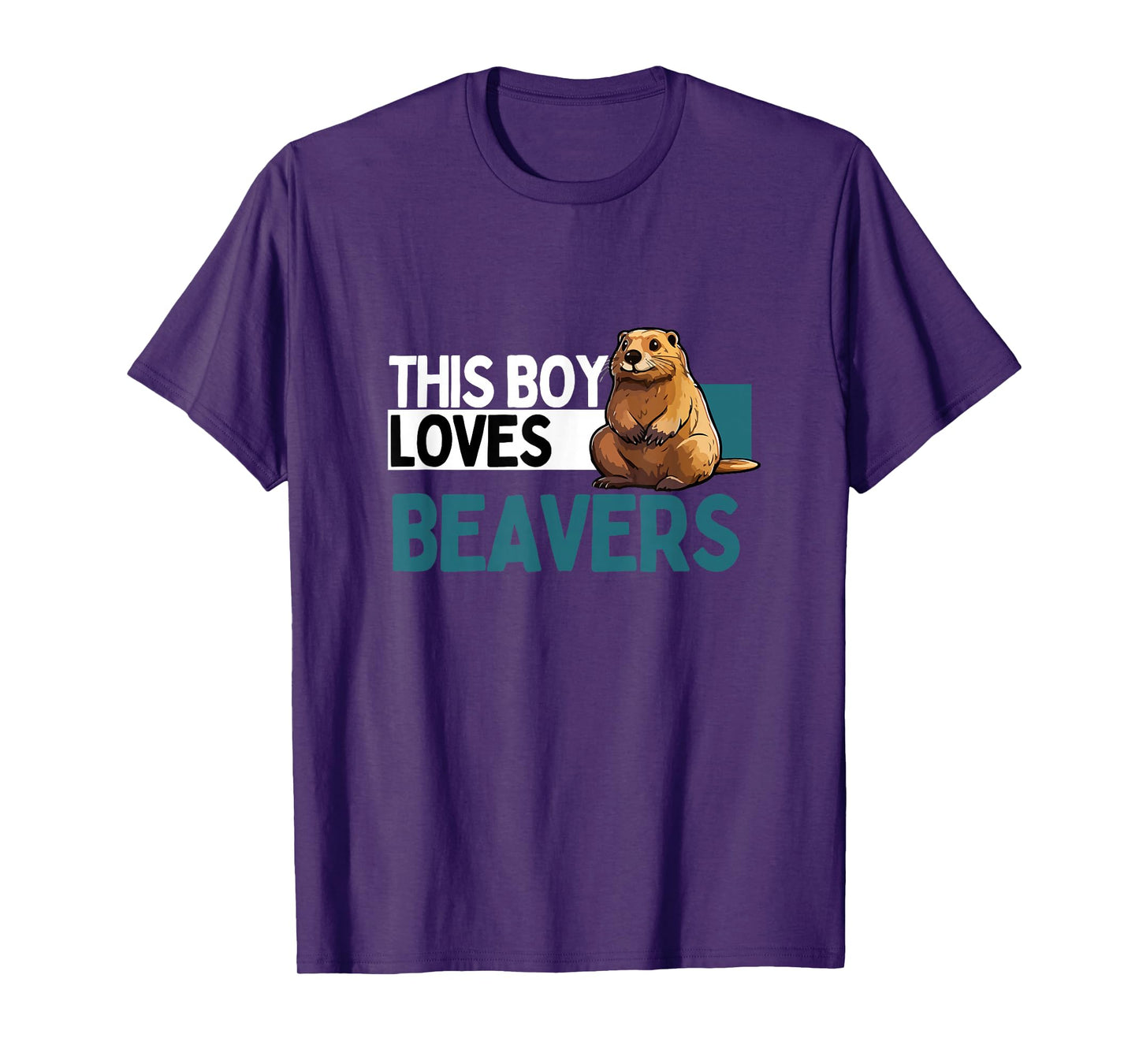 Funny Beaver Shirt Boys Animal Beaver Lover T-Shirt