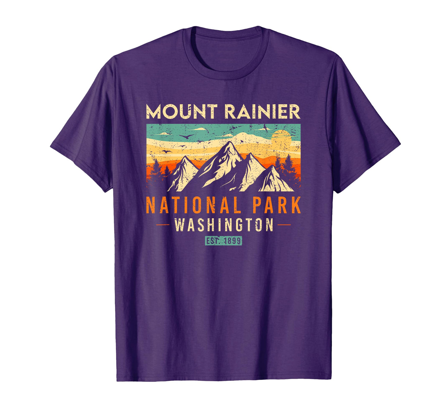 Mount Rainier Est 1899 Washington Retro National Park T-Shirt