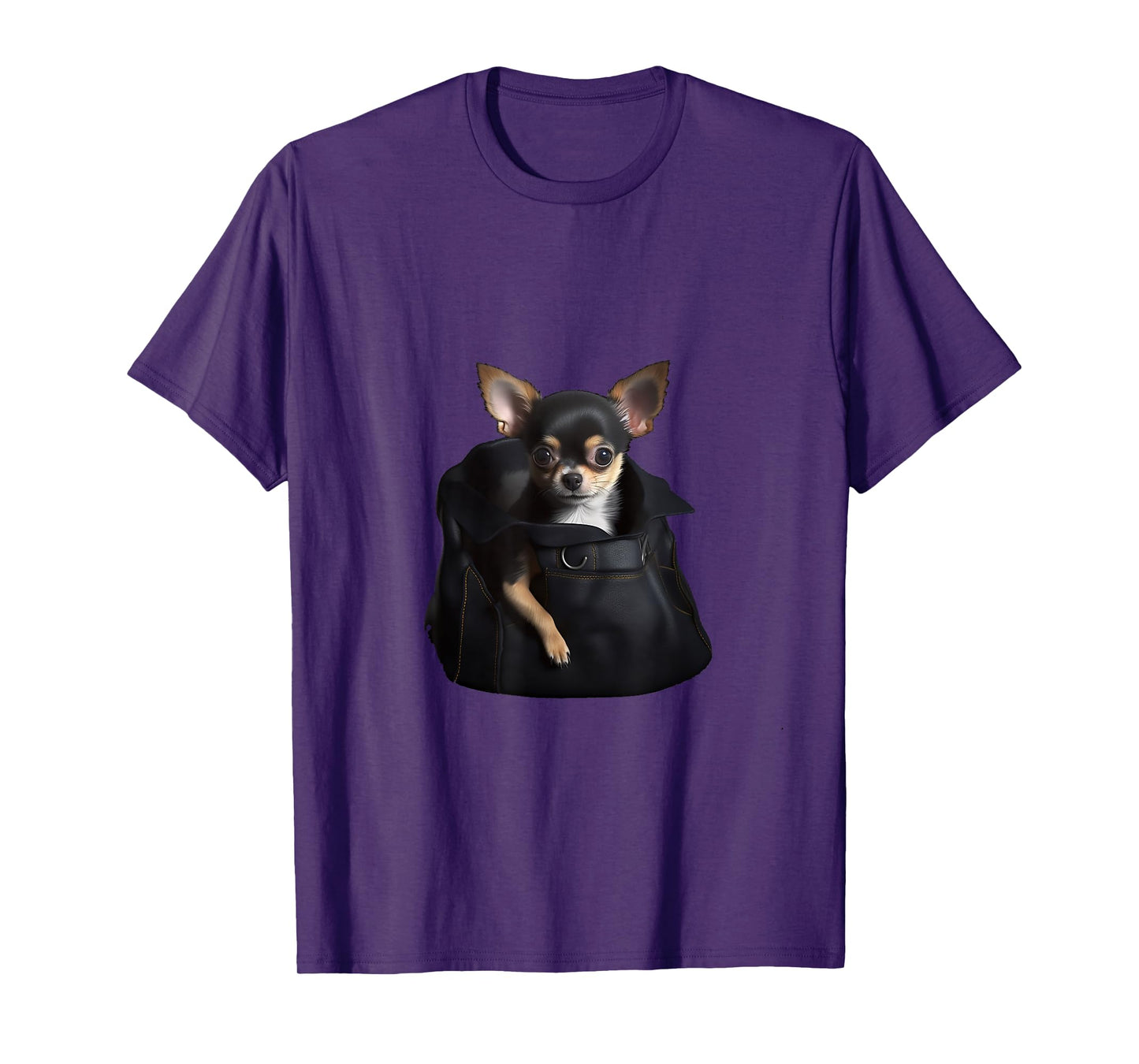 Funny Chihuahua In Pocket Cute Dog Month Dad Animal Shelter T-Shirt