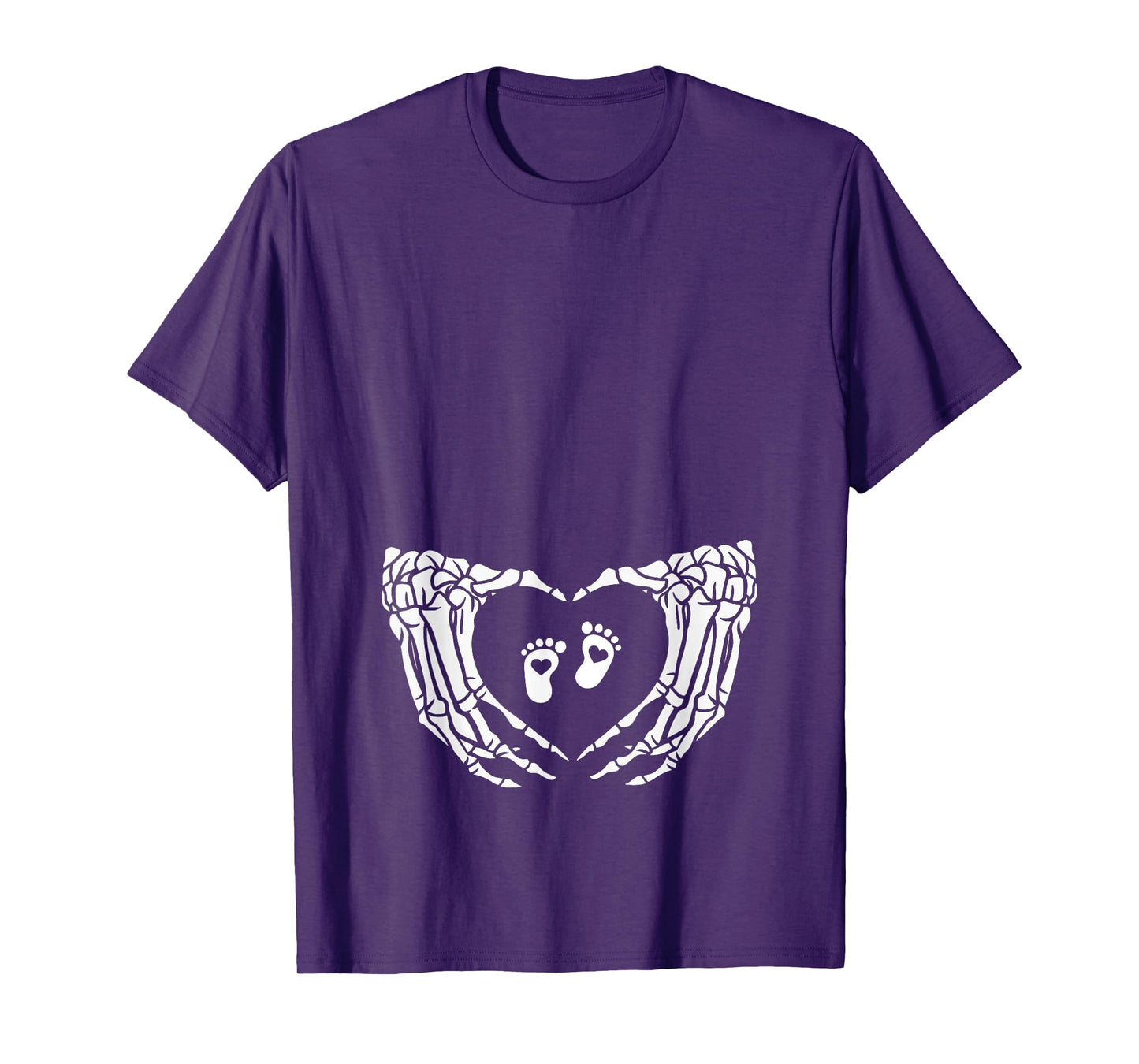 Happy Halloween Pregnant Baby Skeleton Maternity New Mom T-Shirt