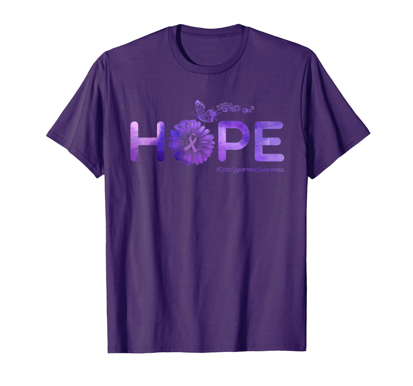 HOPE Butterfly Rett Syndrome Awareness Gifts T-Shirt
