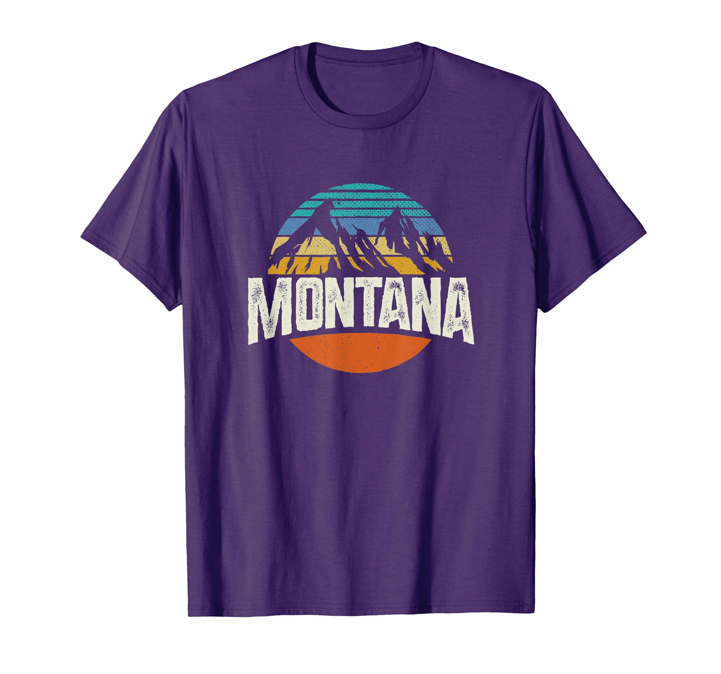 Montana Mountains Retro Design Hiking MT T-Shirt