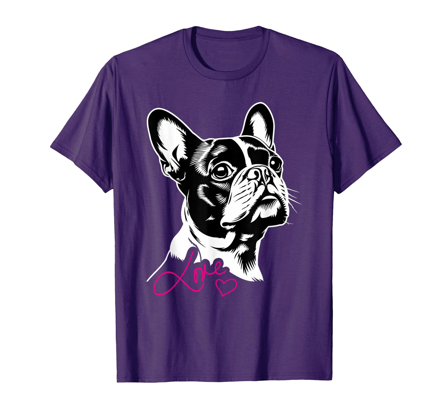 Boston Terrier Dog Boston Terrier Heart Men Women Kids T-Shirt